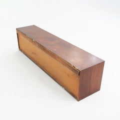 1960s Florence Knoll Wall Hanging Cabinet / Credenza in Walnut with White Doors