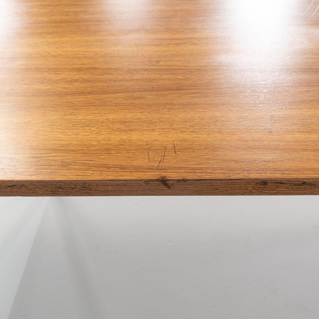 1960s Florence Knoll Walnut Dining / Conference Table Chromed Steel Legs 34x72in en vente 3