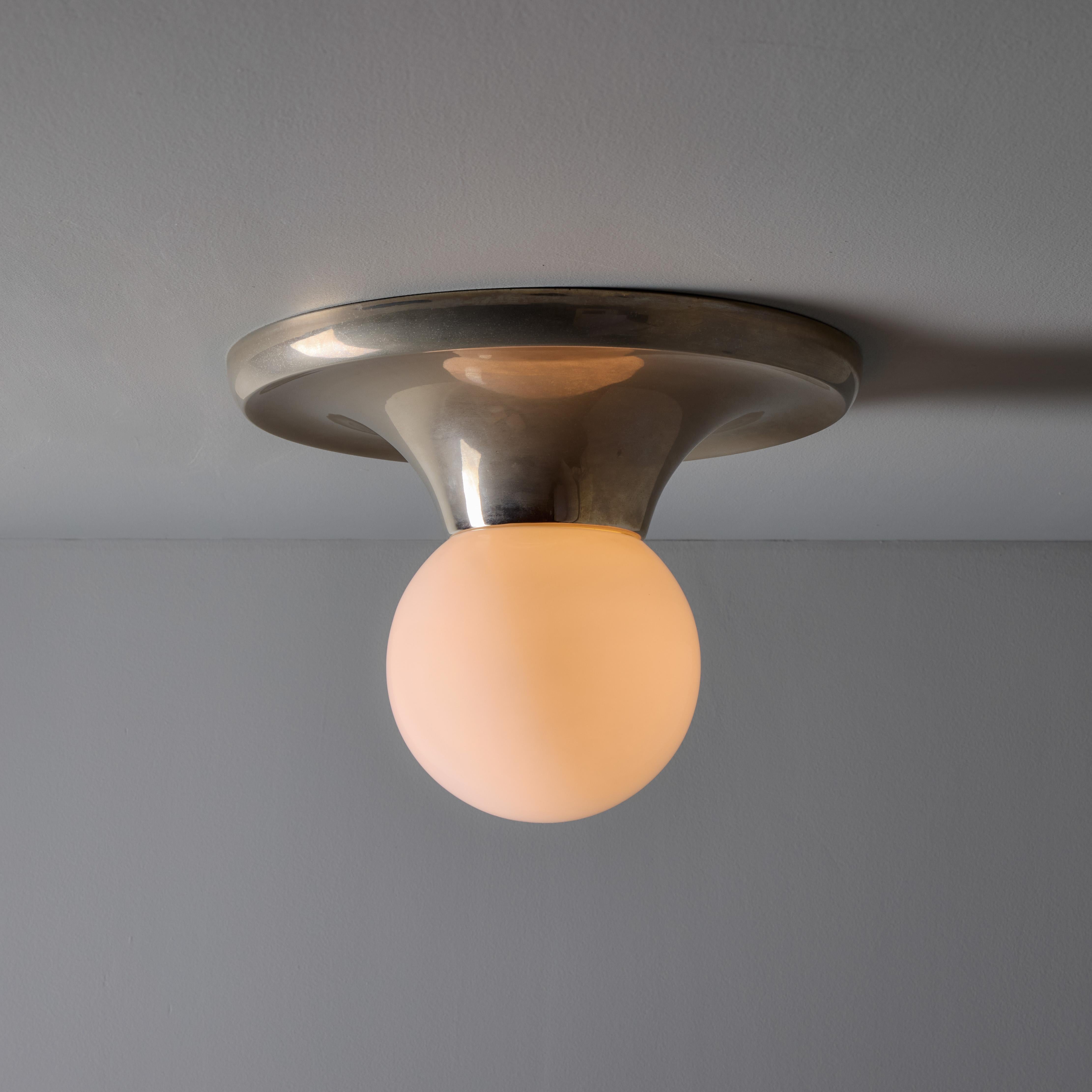 Deckenleuchte „Lichtkugel“ aus Nickel von Flos Achille Castiglioni & Pier Giacomo, 1960er Jahre im Zustand „Gut“ im Angebot in Glendale, CA