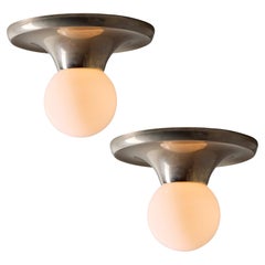Lampada da soffitto anni '60 di Flos Achille Castiglioni & Pier Giacomo Castiglioni 'Light Ball' in nichel
