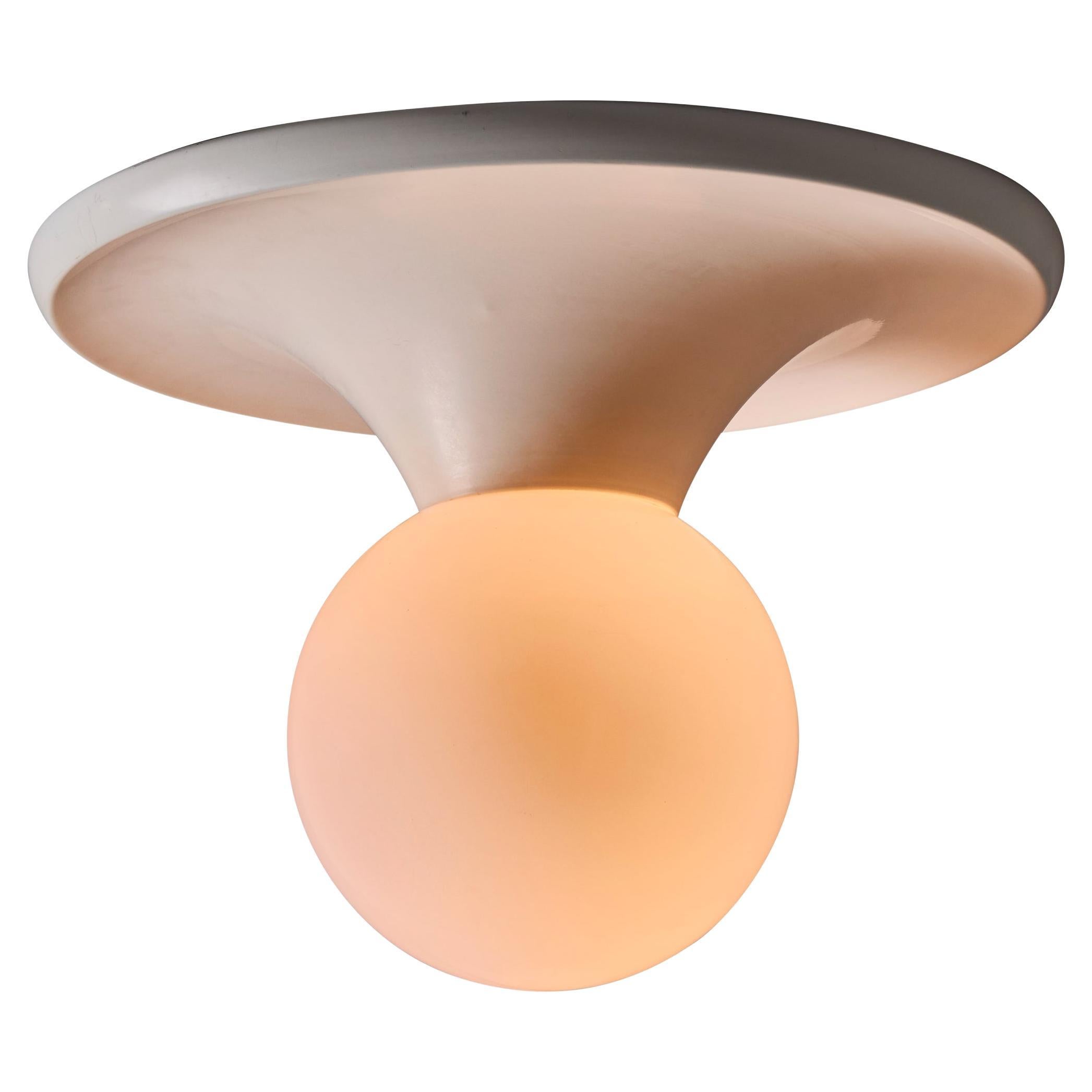 1960er Flos Achille & Pier Giacomo Castiglioni Weiße Deckenleuchte 'Light Ball'