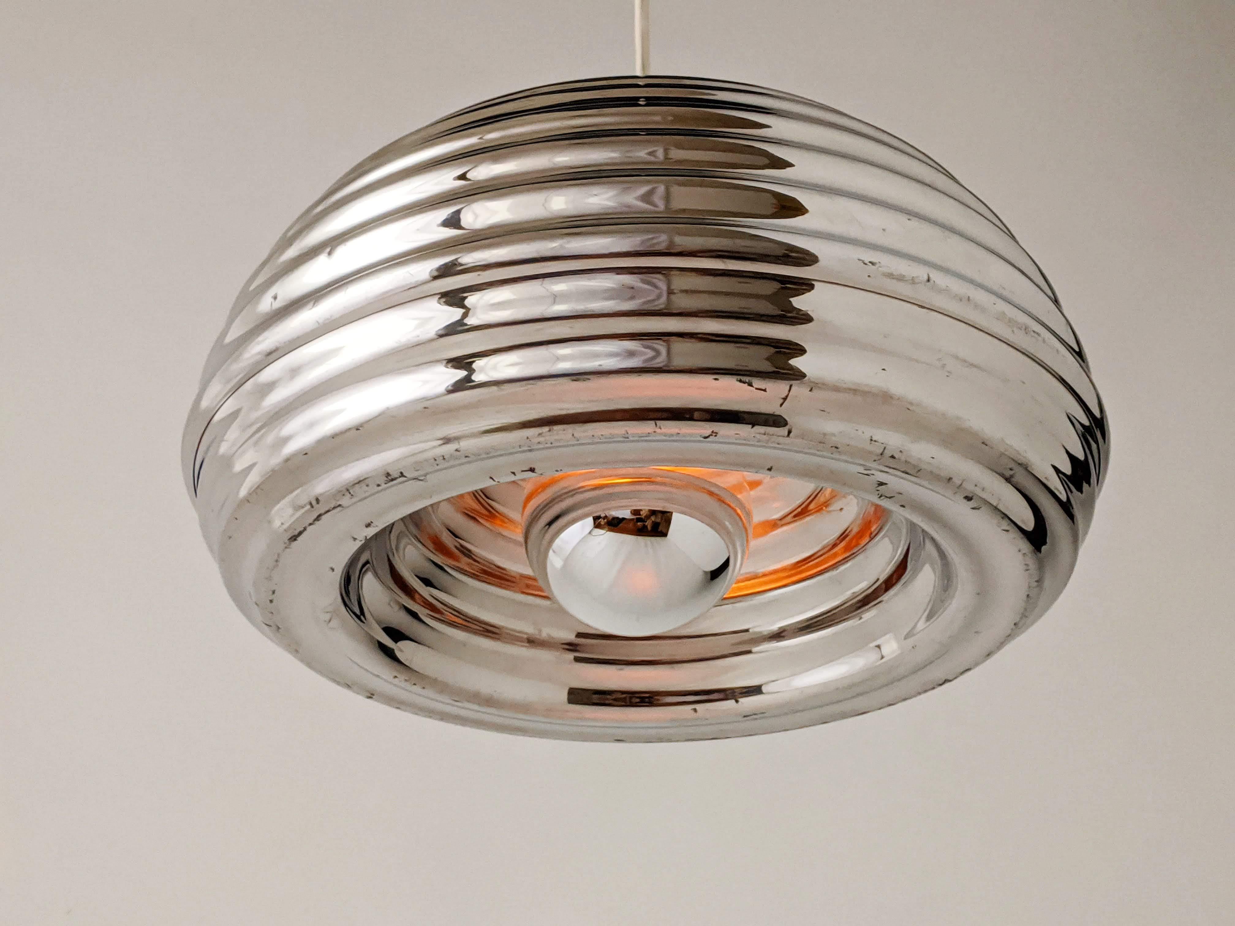 Mid-20th Century 1960s Flos 'Splugen Brau' Aluminium Pendant by Achille Castiglioni, Italia