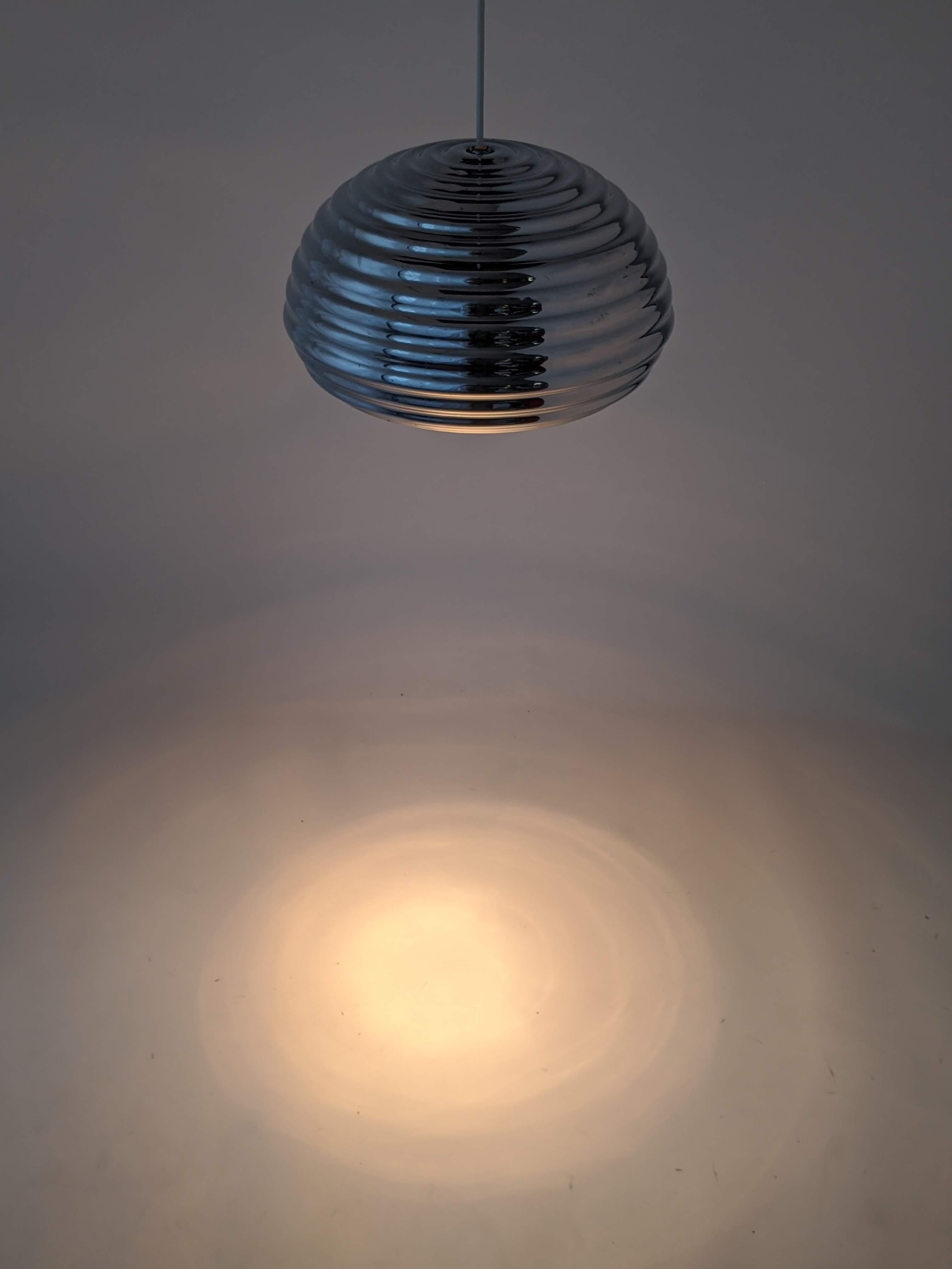 Polished 1960s Flos 'Splugen Brau' Aluminium Pendant by Achille Castiglioni, Italia