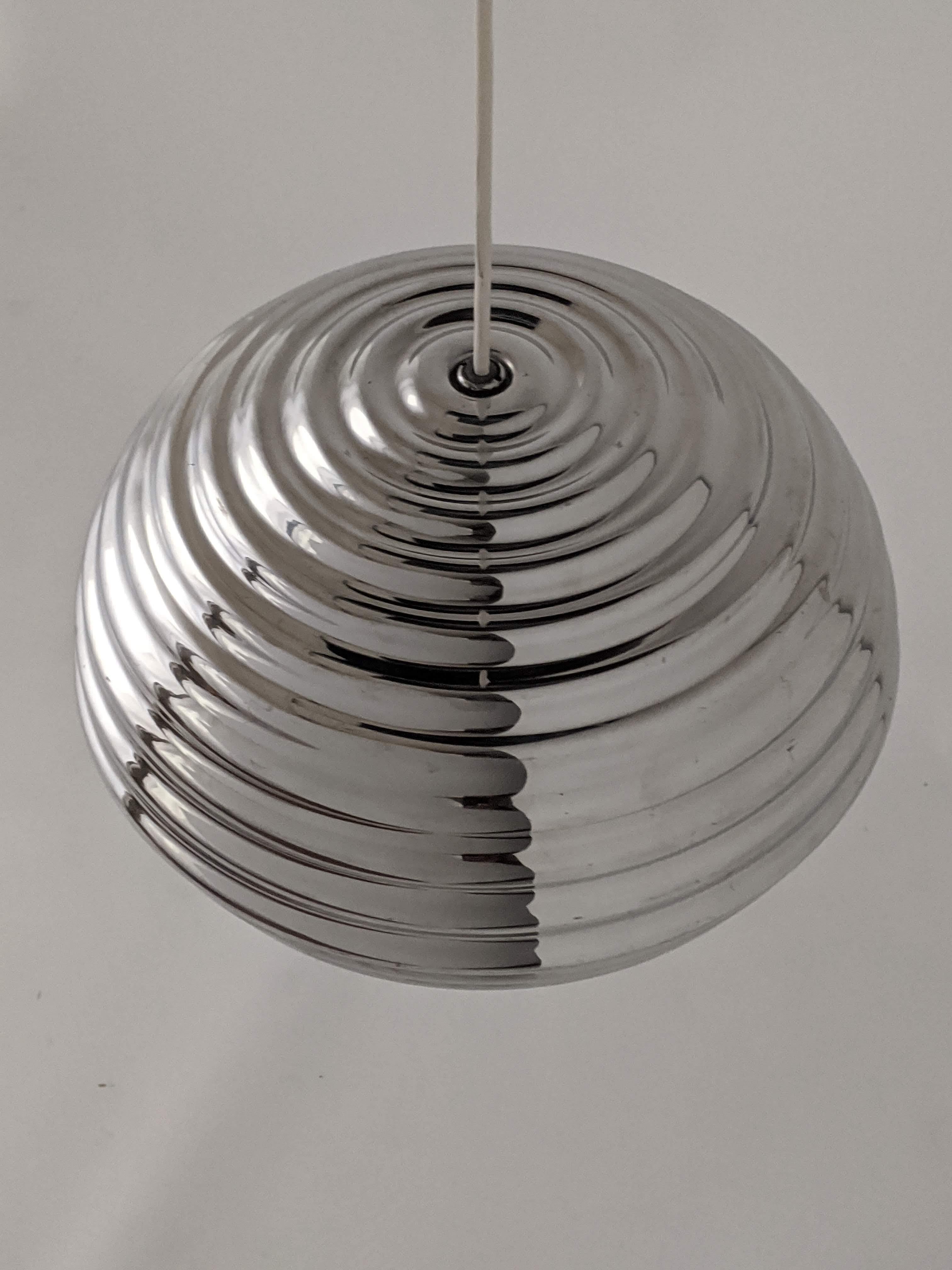 1960s Flos 'Splugen Brau' Aluminium Pendant by Achille Castiglioni, Italia In Good Condition In St- Leonard, Quebec