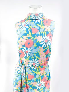 1960s Flower Printed Shift Dress