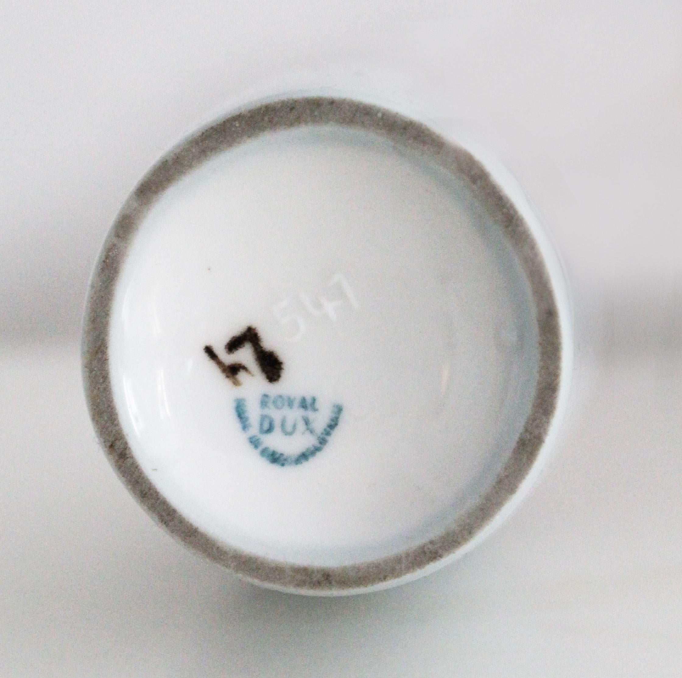 Porcelain 1960's Flower Vase by Jindrich Marek for Royal Dux For Sale