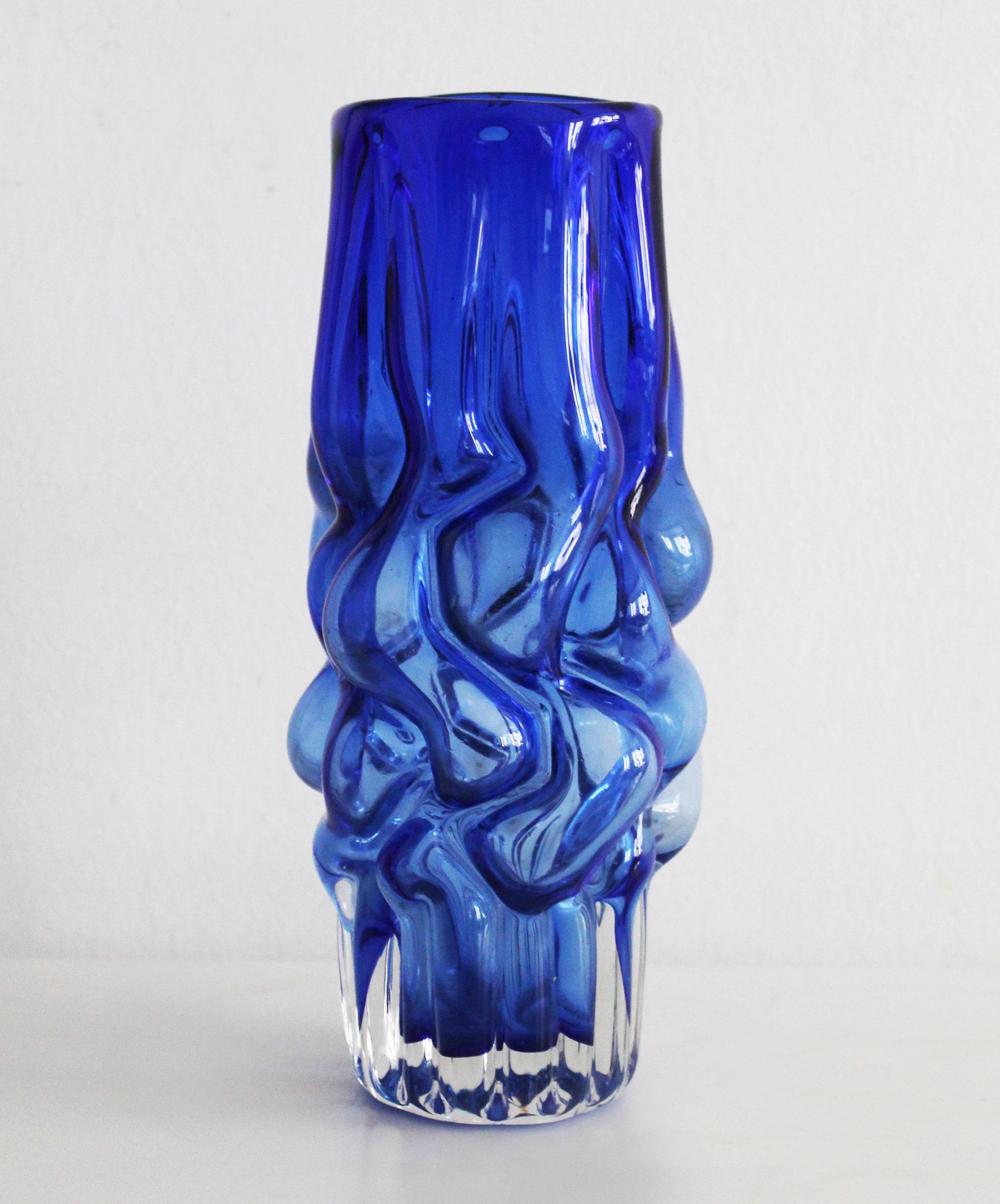 1960's Flower Vase by Pavel Hlava for Novy Bor Glasswork For Sale