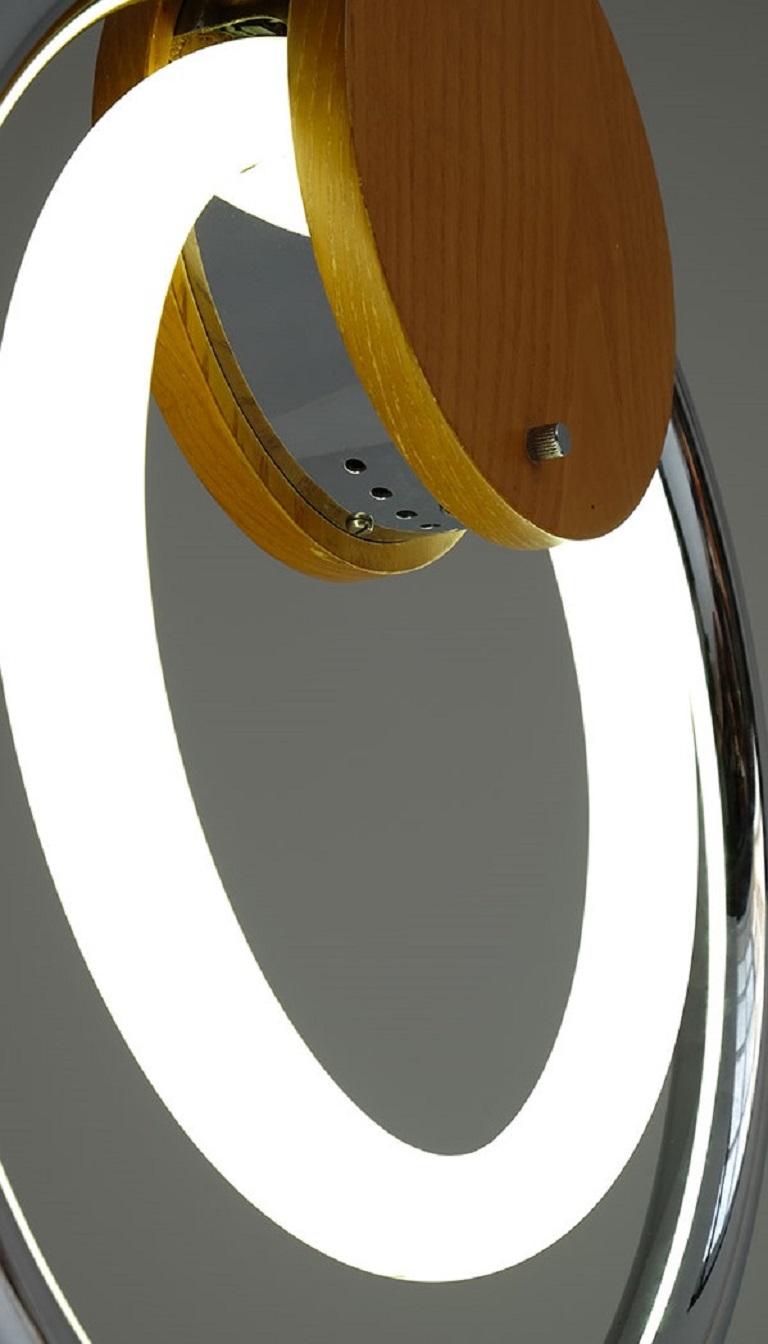 Modern 1960s Fluorescent Circular Tube Pendant Lamp