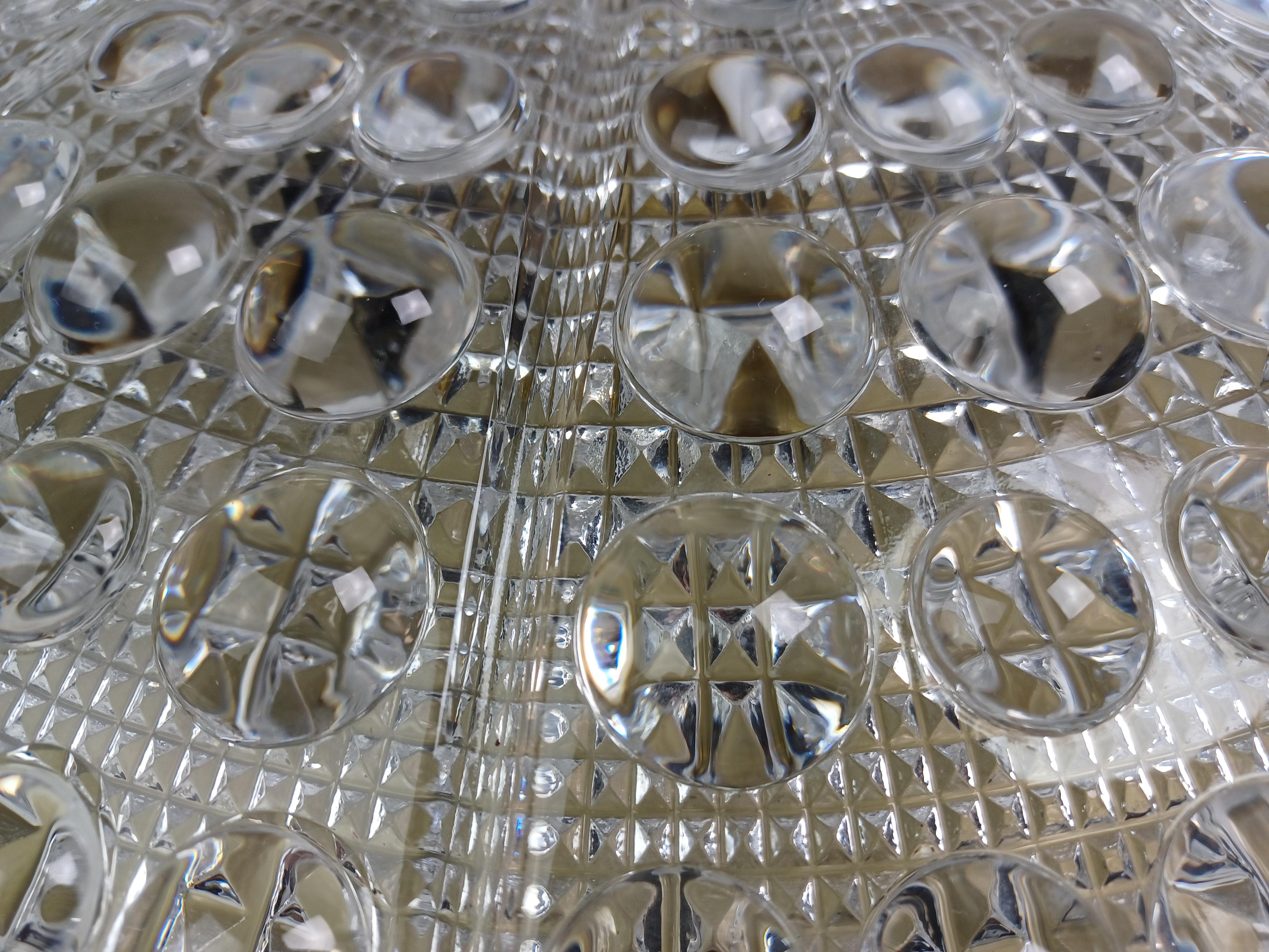 Danois Lustre encastré en verre et laiton des années 1960 par Carl Fagerlund pour Lyfa en vente