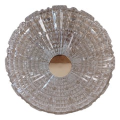 Lustre encastré en verre et laiton des années 1960 par Carl Fagerlund pour Lyfa