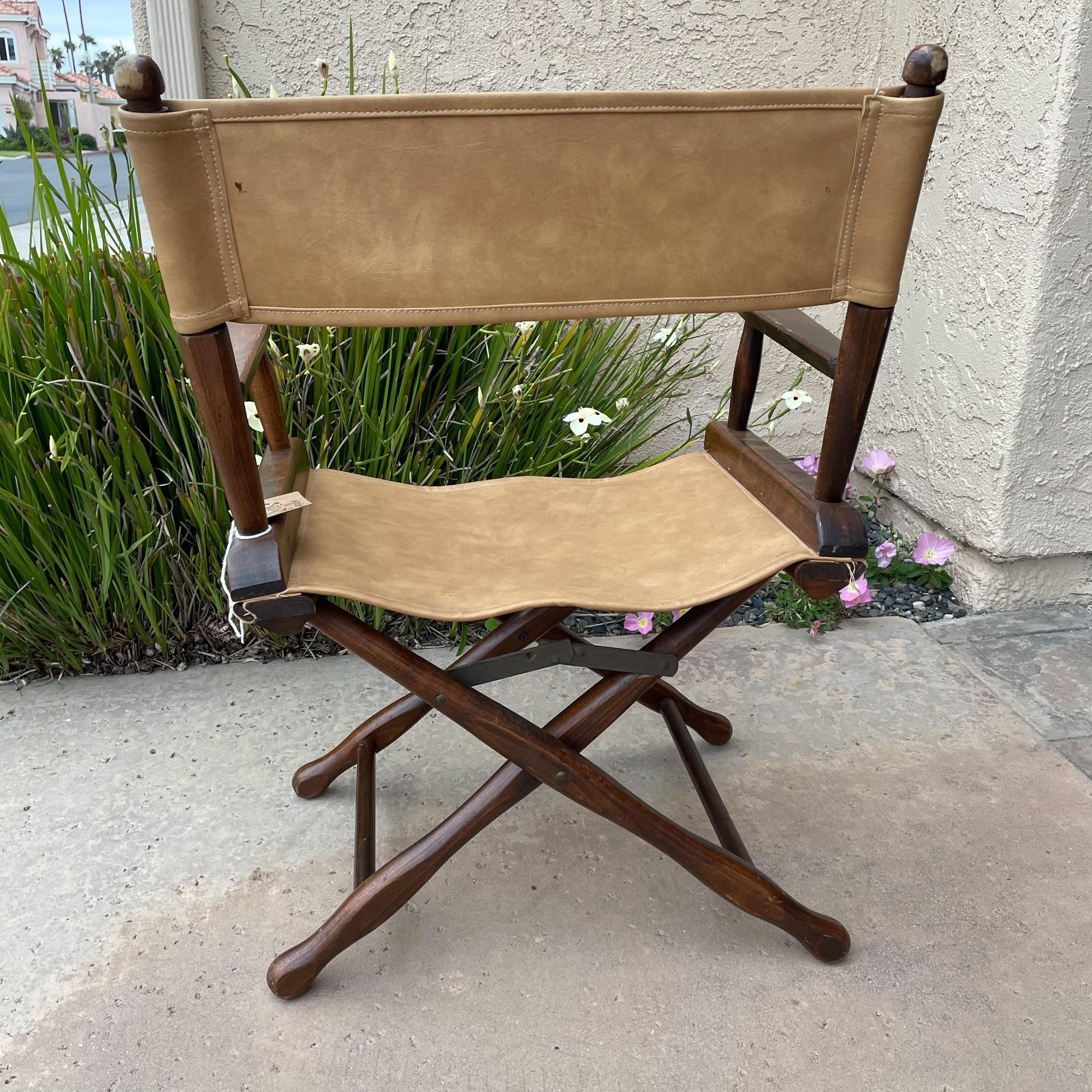 Brass 1960s DIRECTORS Chair Gold Medal Camp Folding Furniture Racine WI