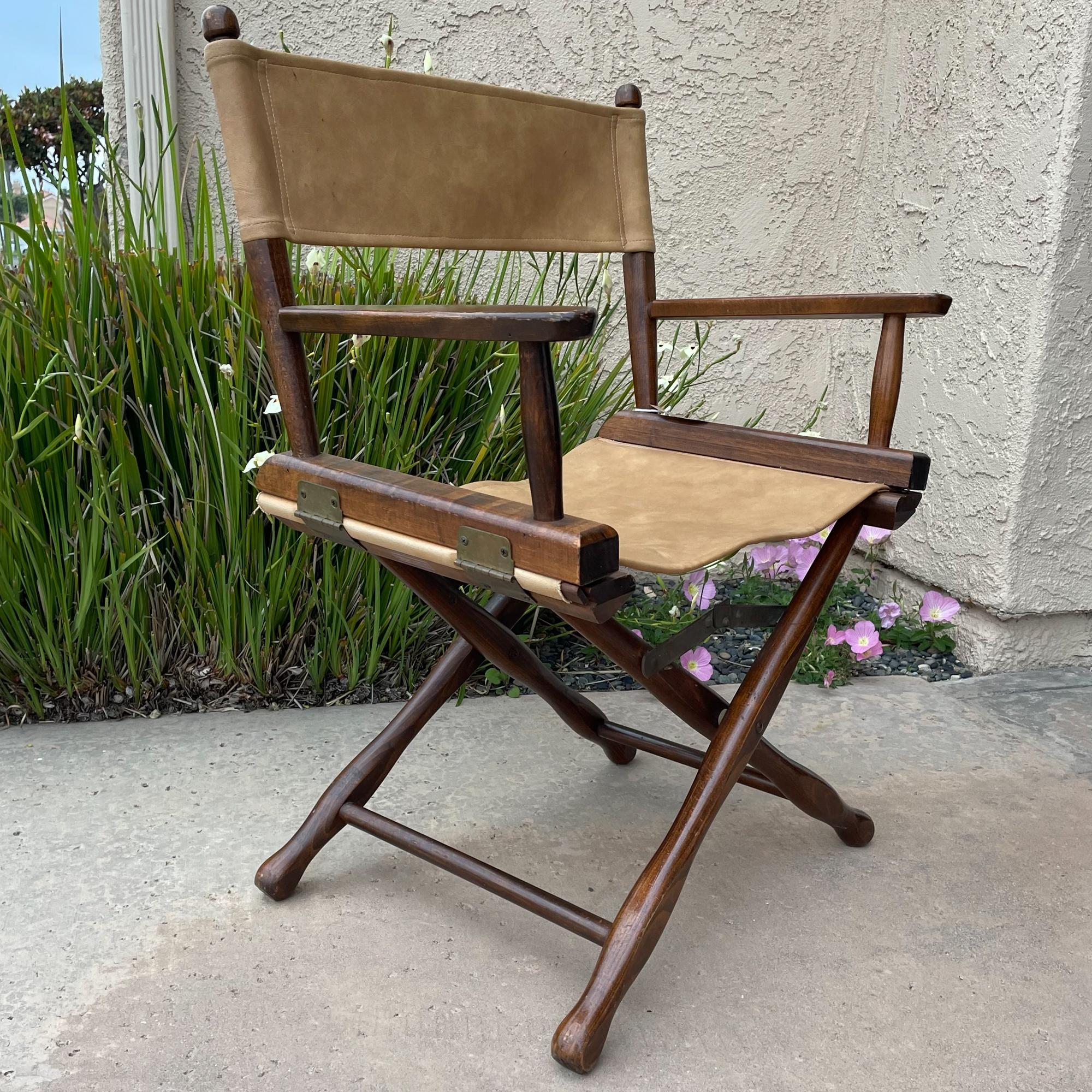 1960s DIRECTORS Chair Gold Medal Camp Folding Furniture Racine WI 1