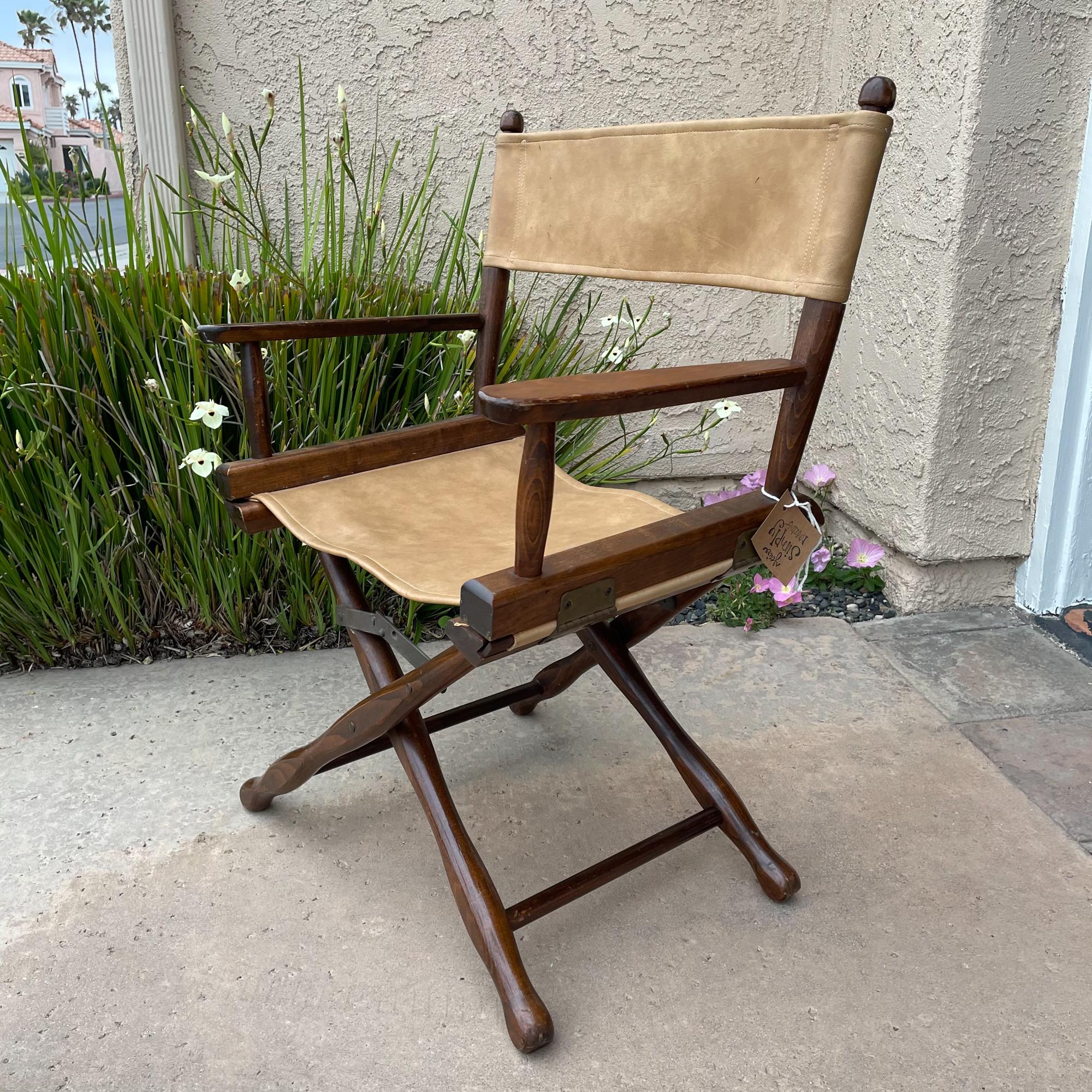 American 1960s DIRECTORS Chair Gold Medal Camp Folding Furniture Racine WI