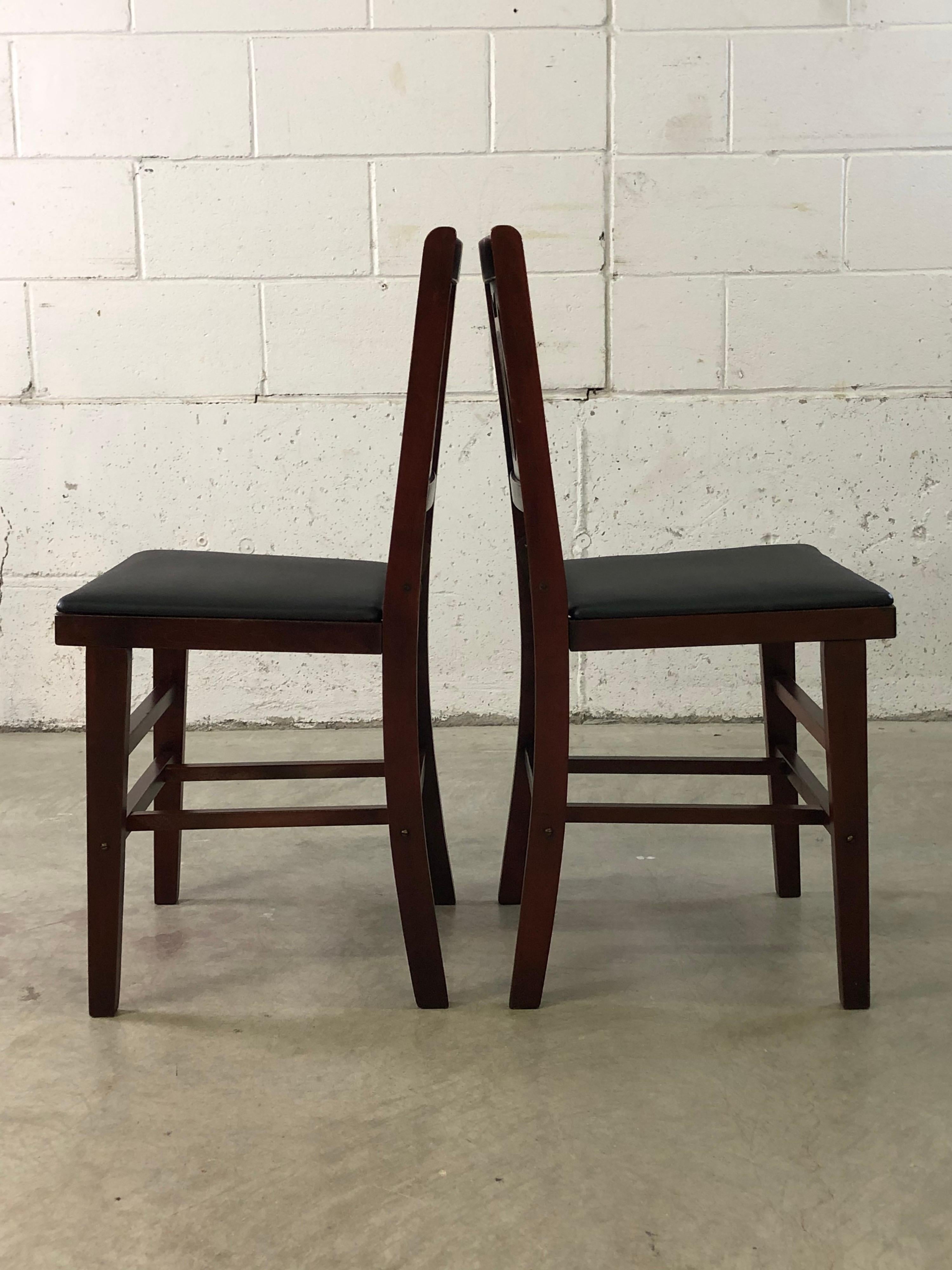 20th Century 1960s Folding Mahogany Dining Chairs, Set of 4 For Sale