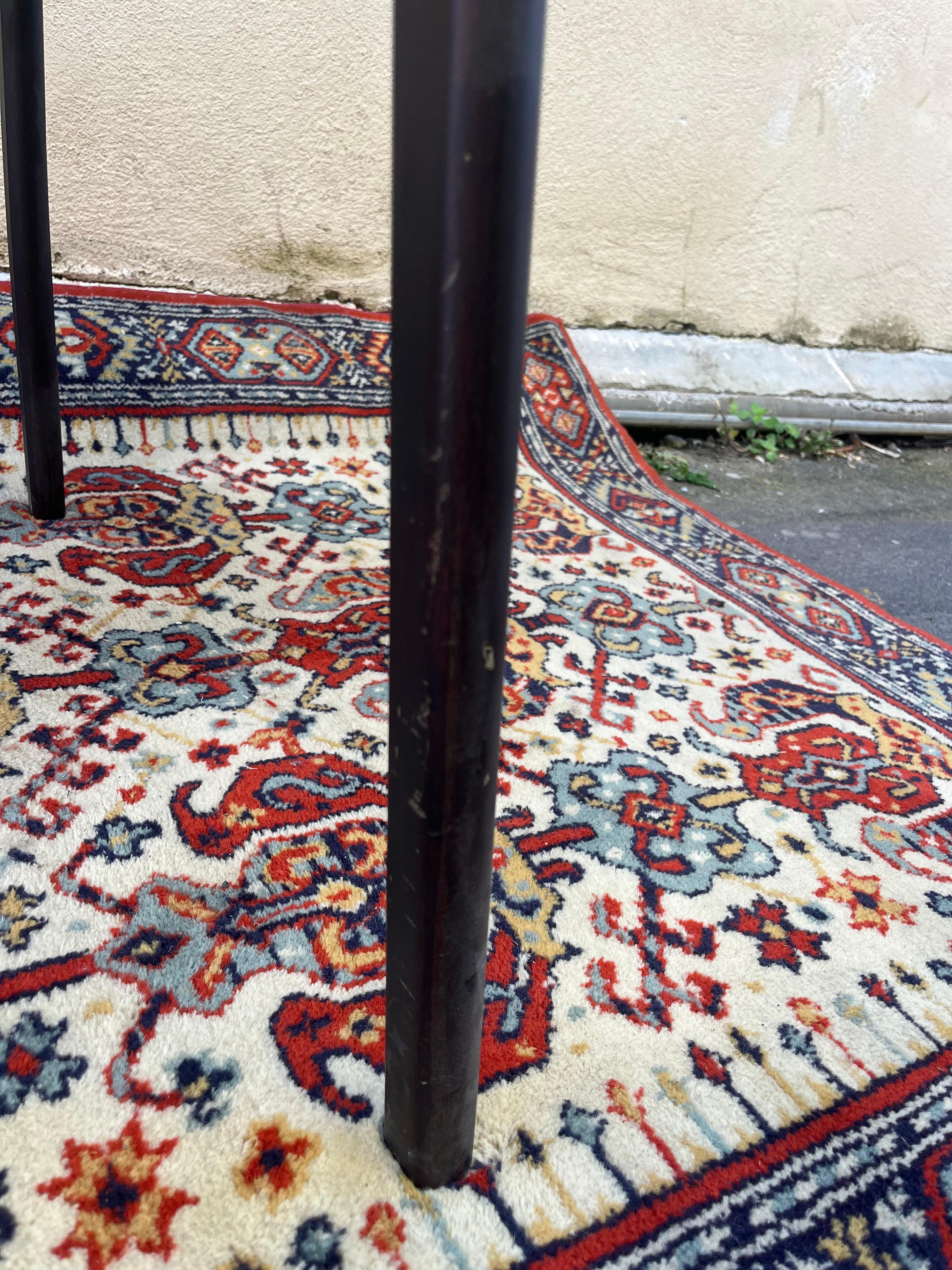 1960s folding wood and fabric game table For Sale 2