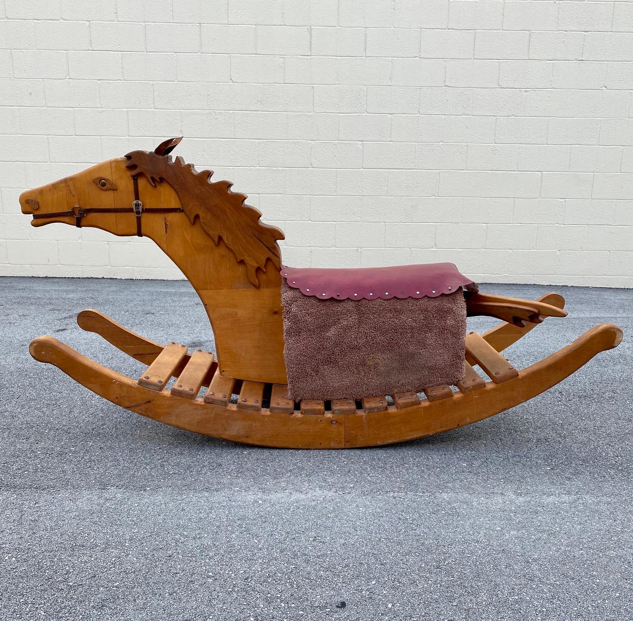 On offer on this occasion is one of the most stunning, full rocking horse chair you could hope to find. This is an ultra-rare opportunity to acquire what is, unequivocally, the best of the best, it being a most spectacular and beautifully-presented