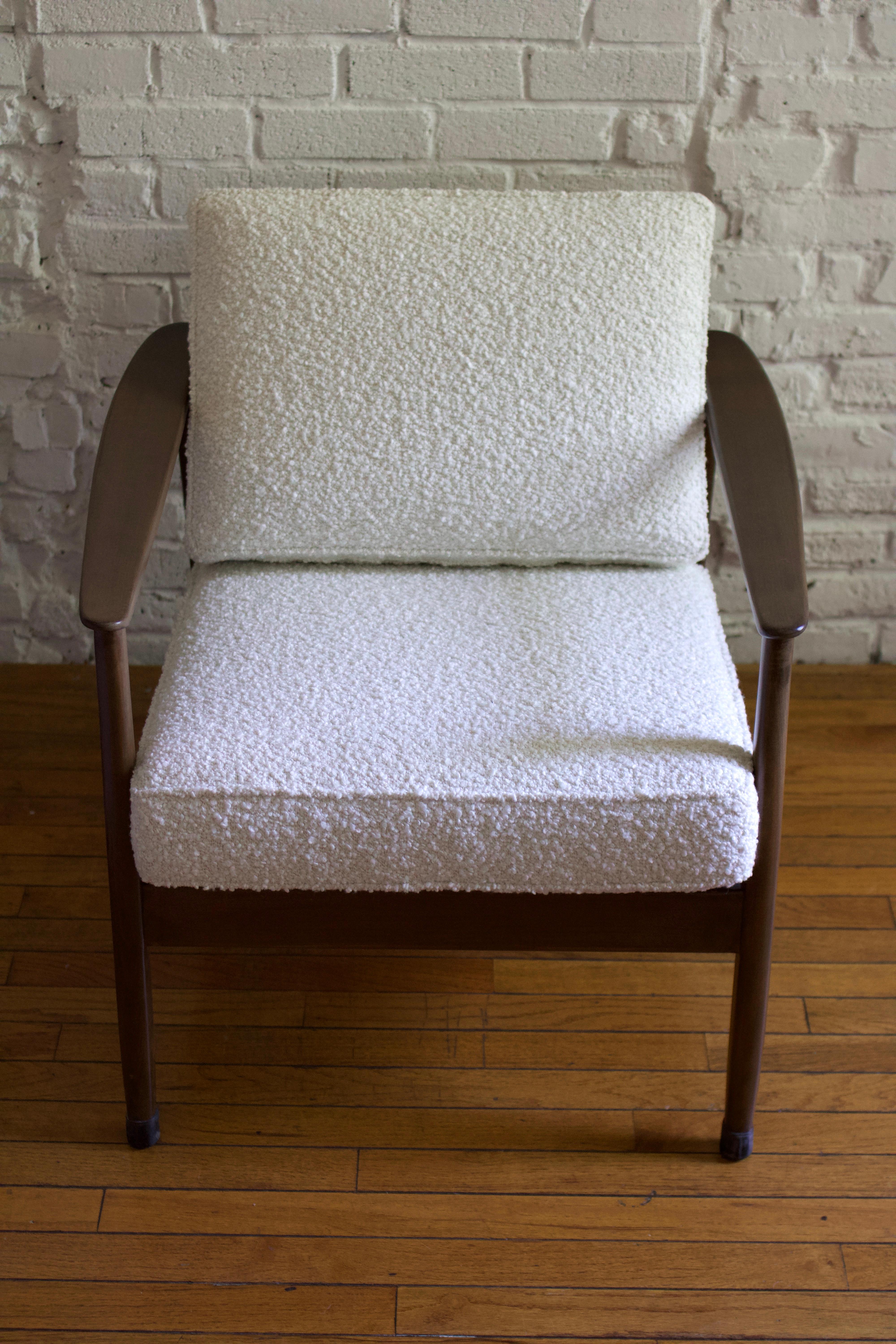 Mid-Century Modern Folke Ohlsson fauteuil en teck et rotin pour Dux, années 1960 en vente
