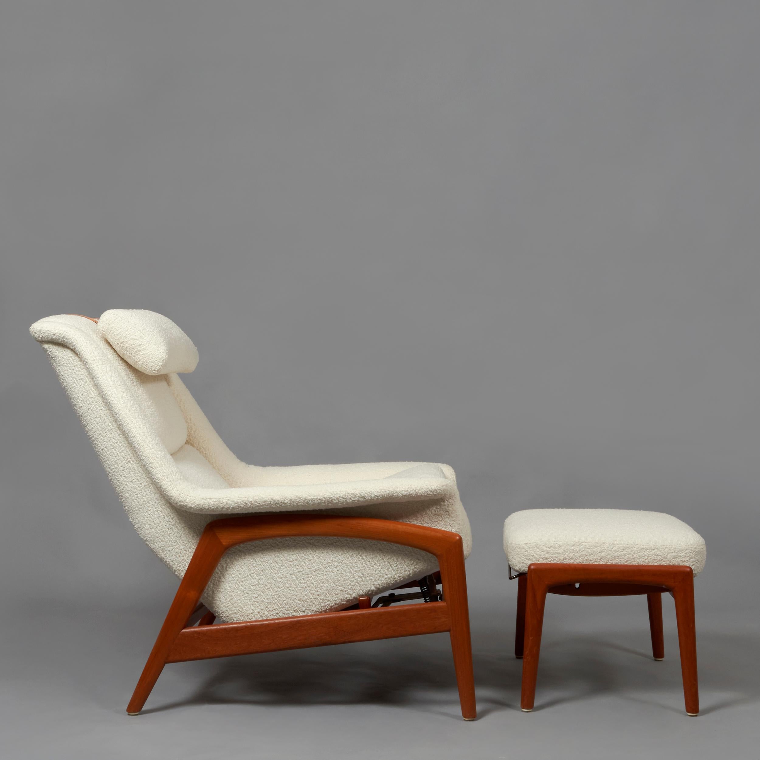 Swedish 1960s Folke Ohlsson ‘’Profil’’ Recliner Armchair For Sale