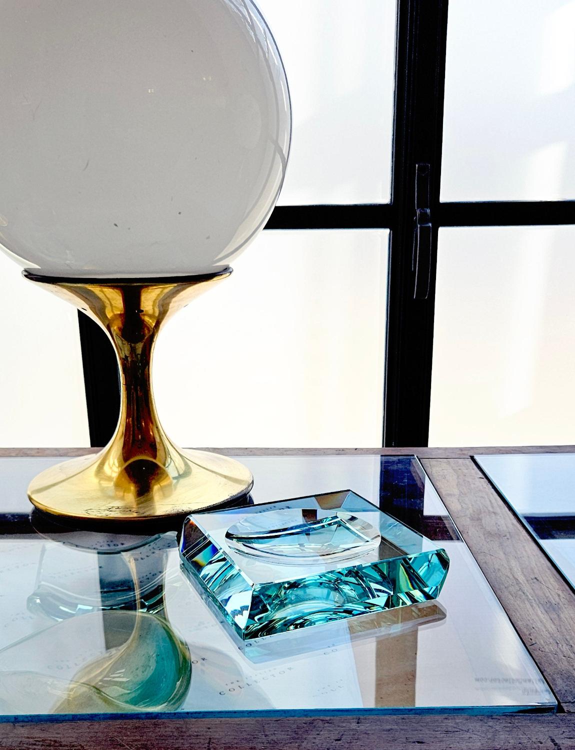 Cuenco cuadrado Fontana Arte, años 60 Moderno de mediados de siglo