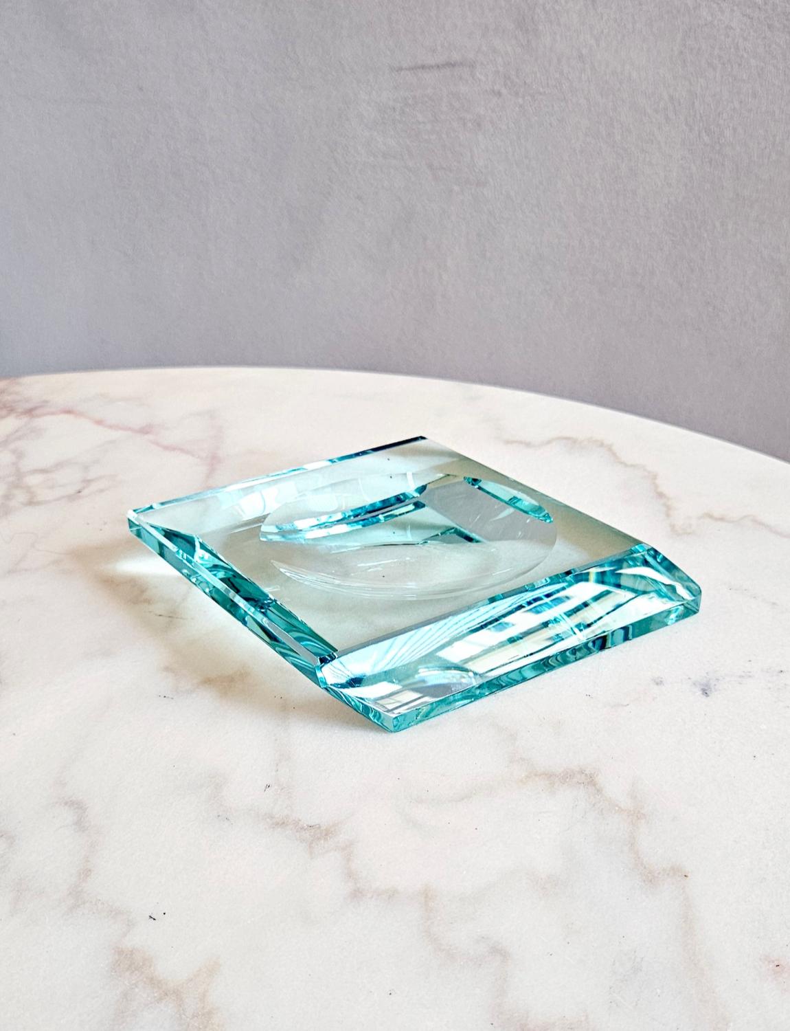 Cuenco cuadrado Fontana Arte, años 60 mediados del siglo XX