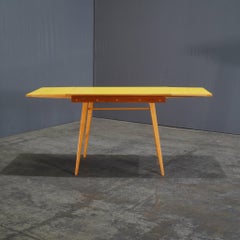 1960s Formica Folding Dining Table in Yellow