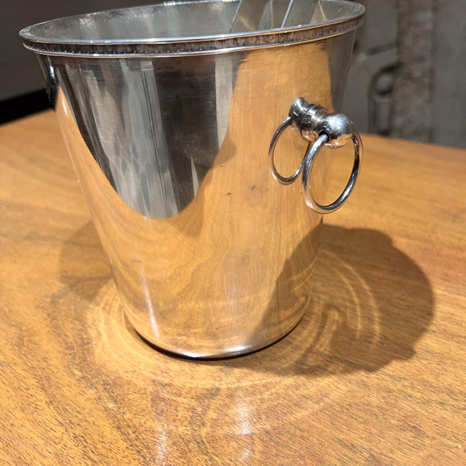 1960s Fornari Roma Embossed Alpaca Silver Ice Bucket 1