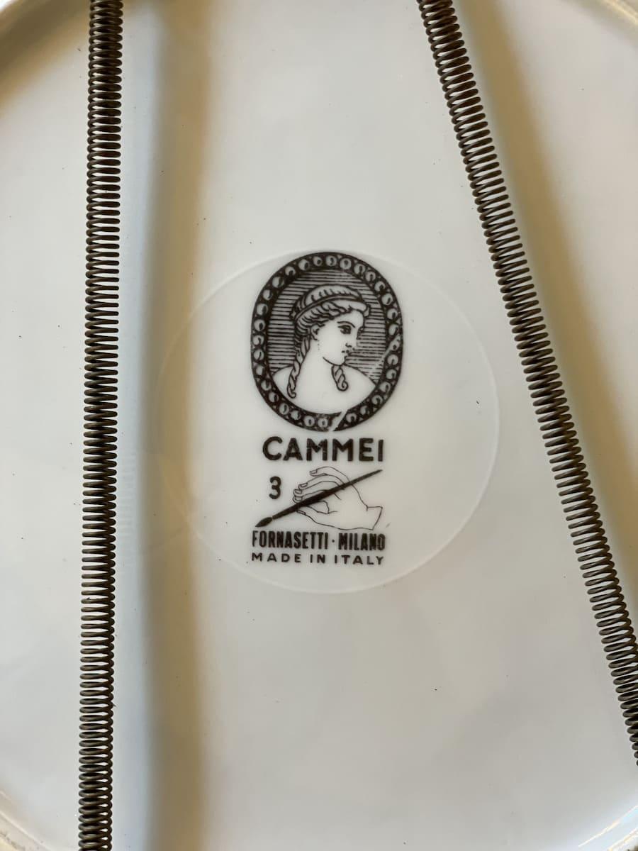 1960s Fornasetti Cammei Mythological Collection Gold Leaf Plates Signed Set of 6 For Sale 3
