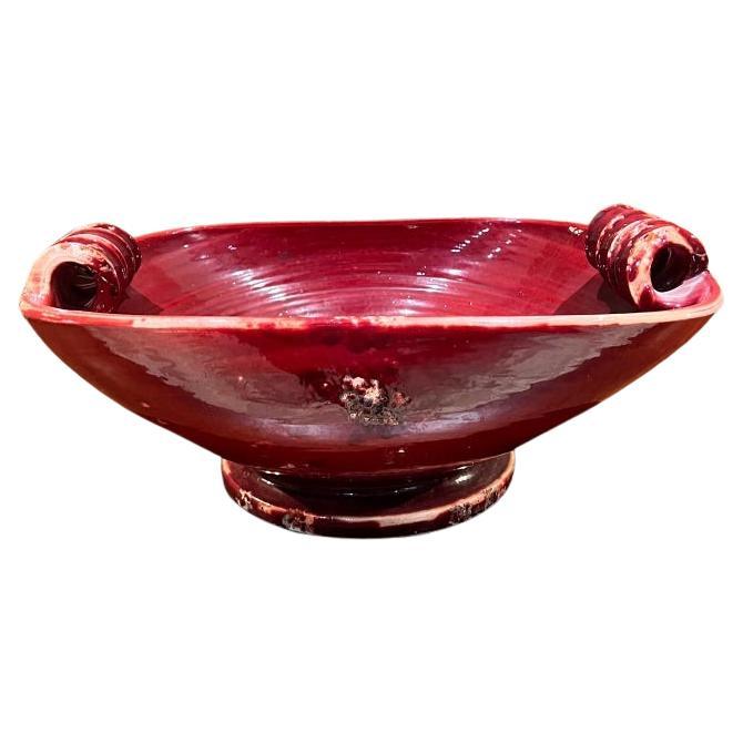 Bol sculptural de la poterie d'art italienne Fortunata Toscane des années 1960