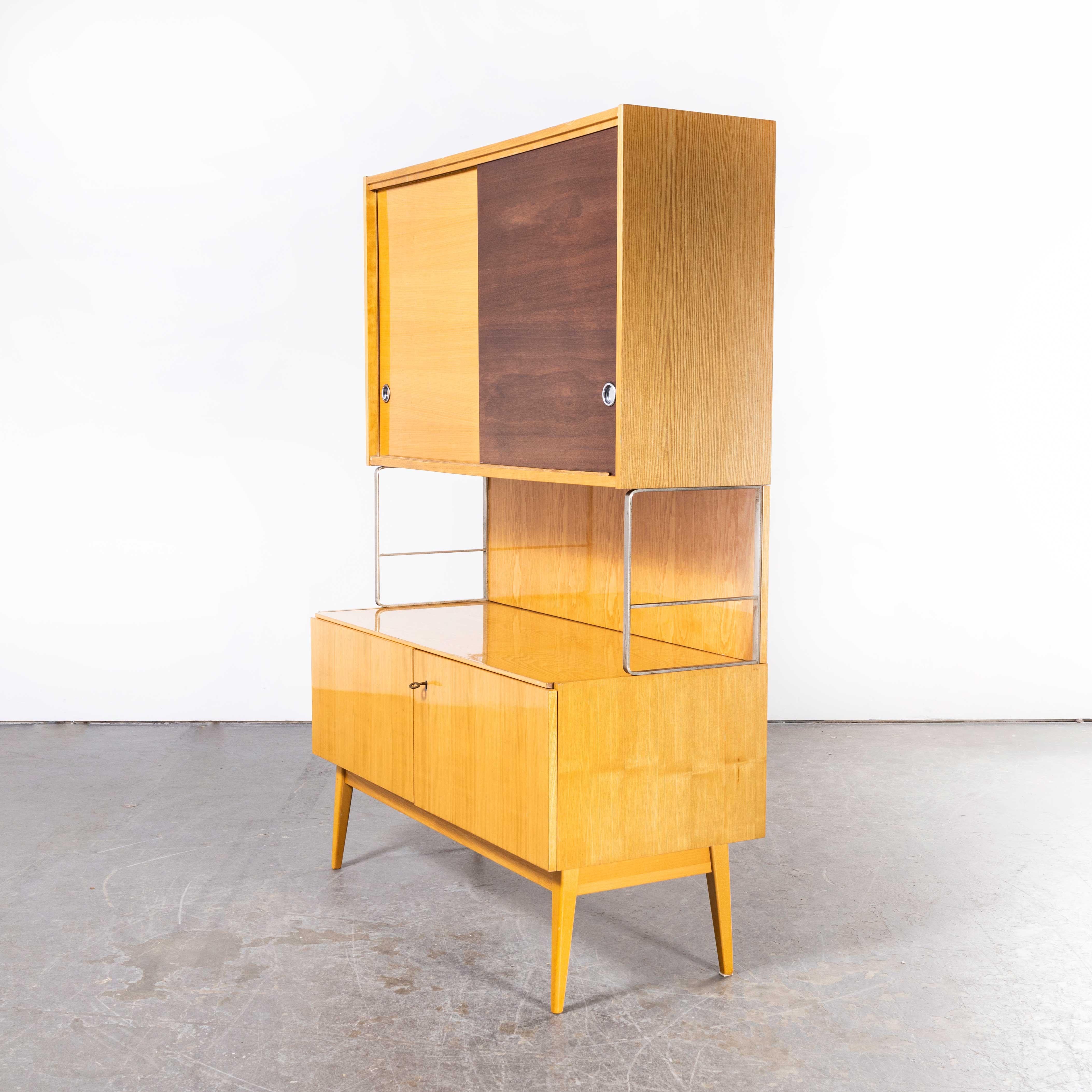 1960's Four Door Birch Cabinet, Nabytek Czech For Sale 6