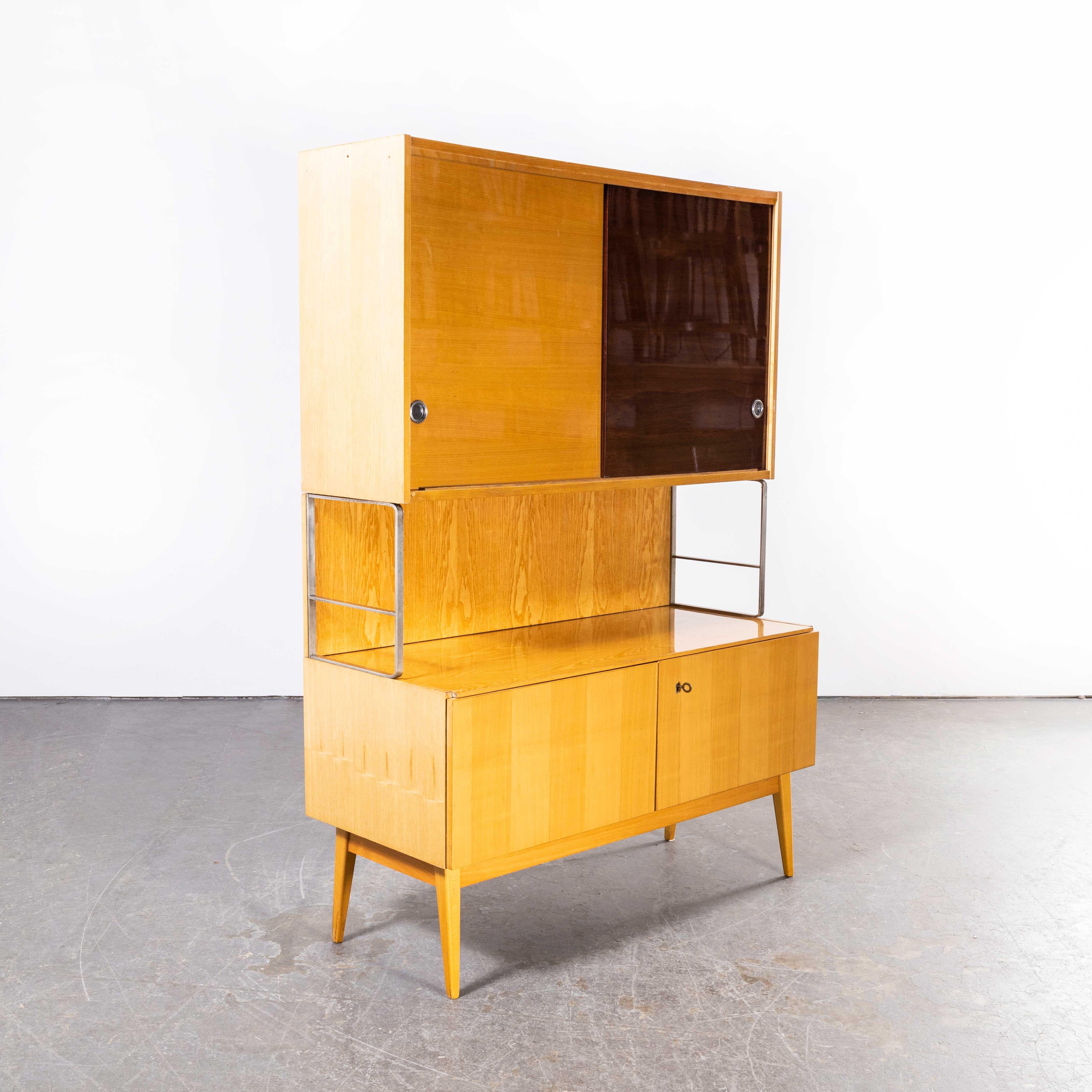 1960's Four Door Birch Cabinet, Nabytek Czech For Sale 2