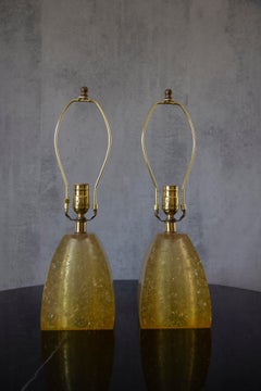 1960s Fractal Resin Mantel Lamps, Rewired - a Pair