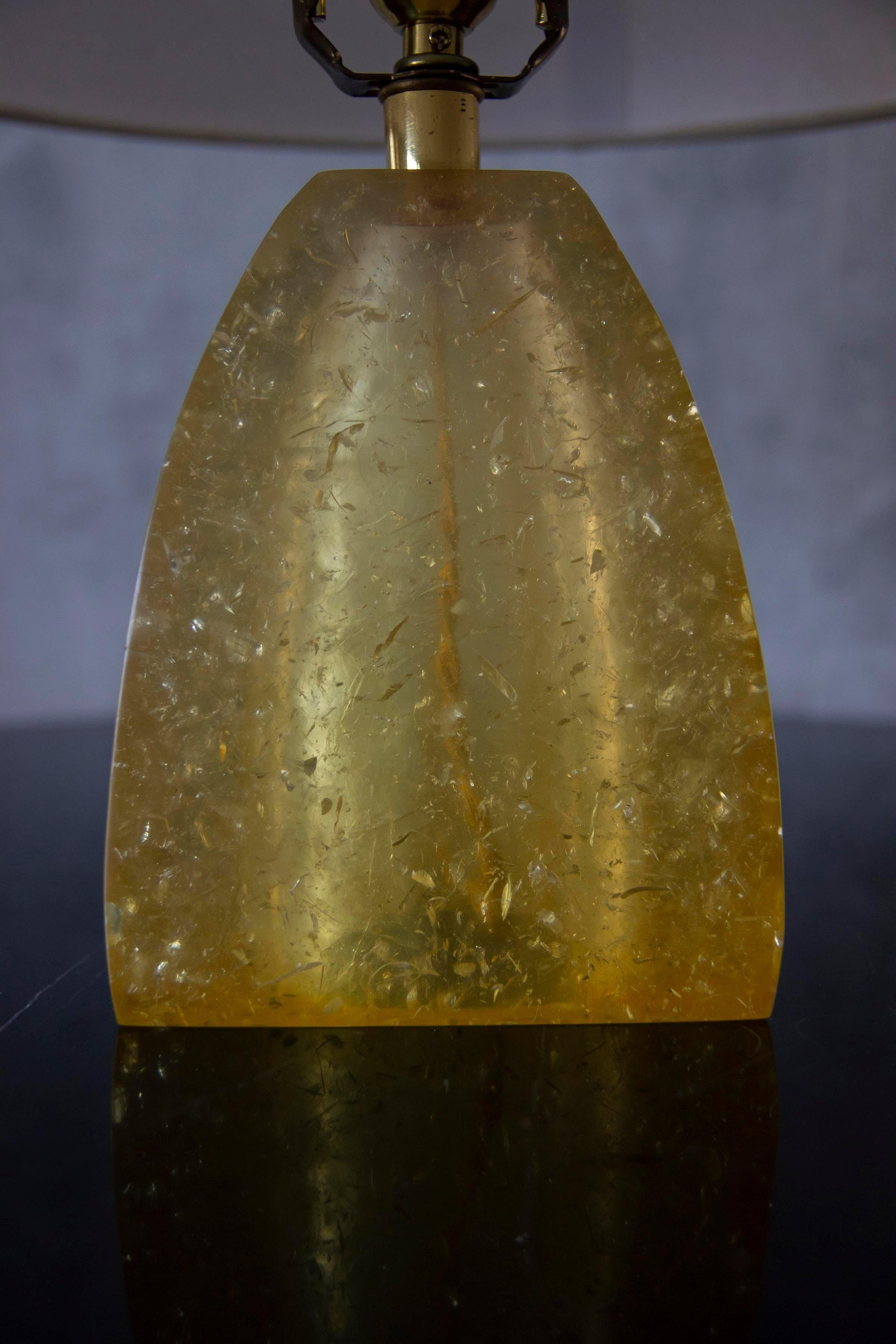 Paire de lampes de cheminée en résine fractale des années 1960, recâblées en vente 1