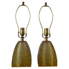Lampade da camino in resina frattale degli anni '60, ricablate - una coppia