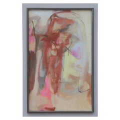 1960's Framed Abstract Expressionist Acrylic on Canvas