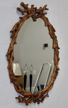 1960's Francisco Hurtado Wall Mirror With Branches Motif
