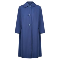 1960s Franck and Fils French Blue Swing Coat