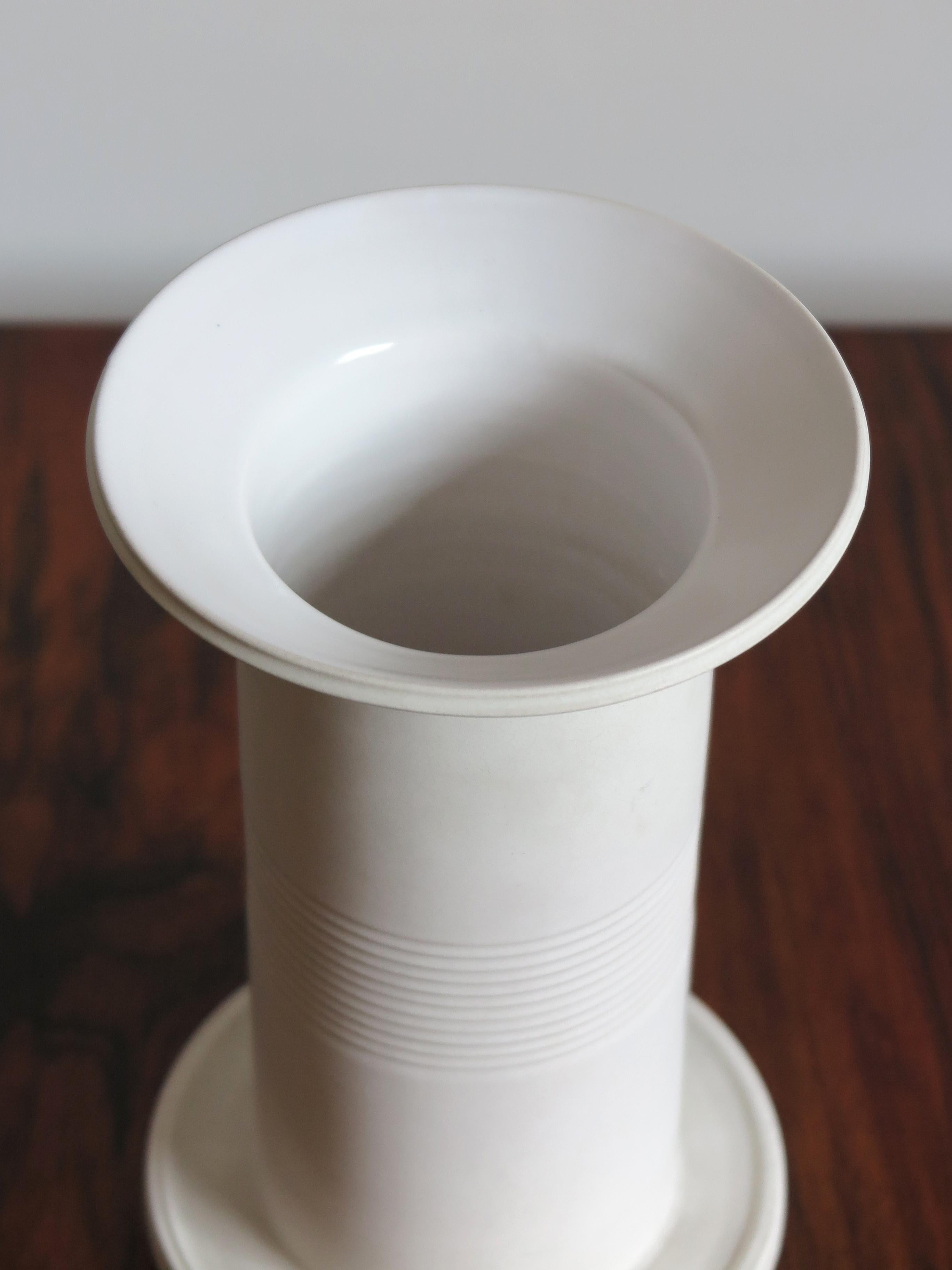 1960s Italian ceramic vase, designed by artist Franco Bucci for, marked on the bottom, Mid-Century Modern design.
