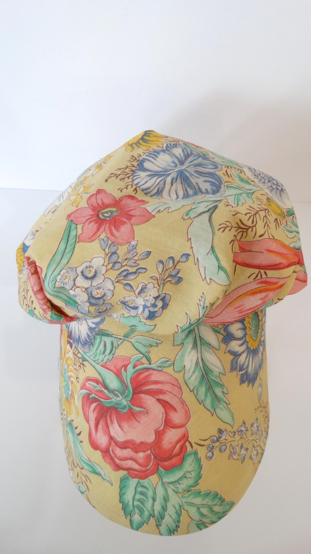 Frank Olive 1960s Floral Motif Bonnet  1