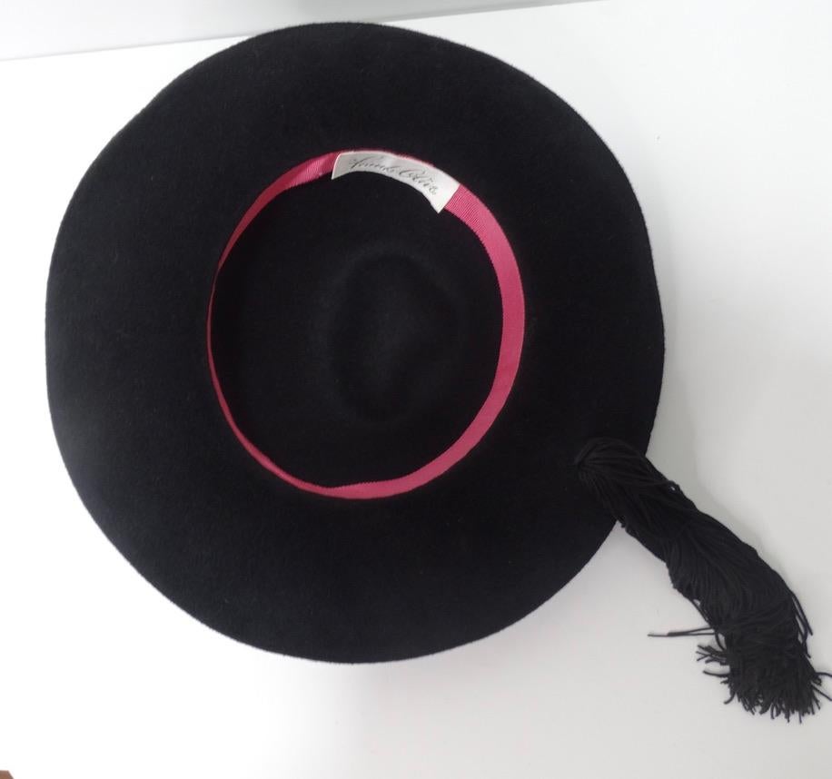 1960's Frank Olive Hat with Long Tassel  For Sale 1