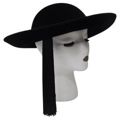 1960's Frank Olive Hat with Long Tassel 