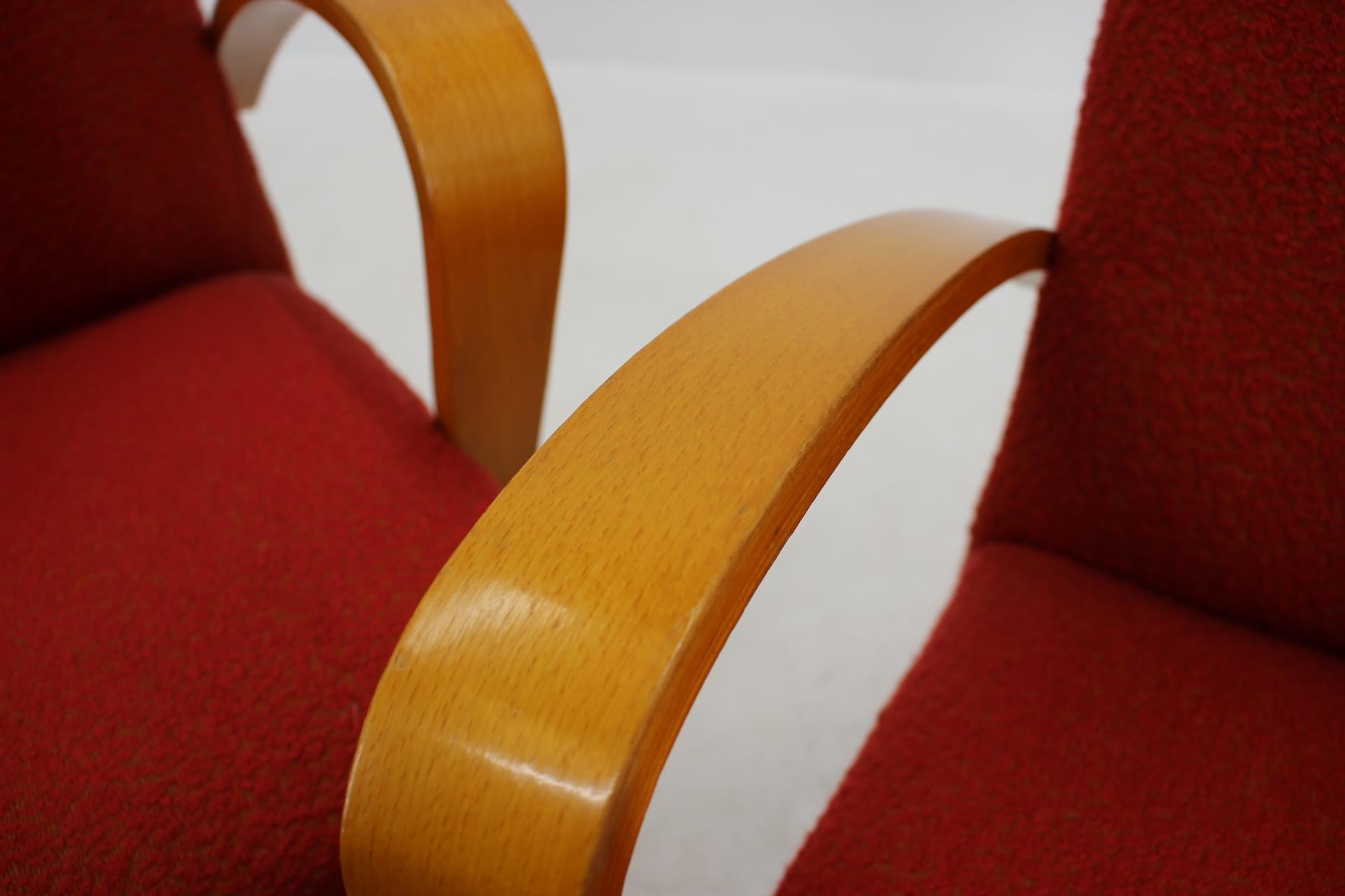 1960s Frantisek Jirak Bentwood Lounge Chairs, Set of 2 For Sale 1