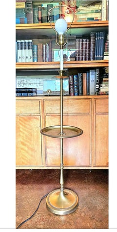 1960s Frederick Cooper Brass Table Floor Lamp