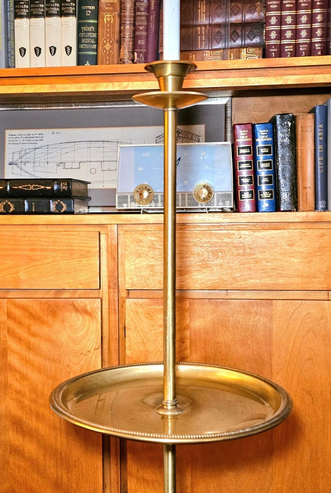1960s Frederick Cooper Brass Table Floor Lamp For Sale 1