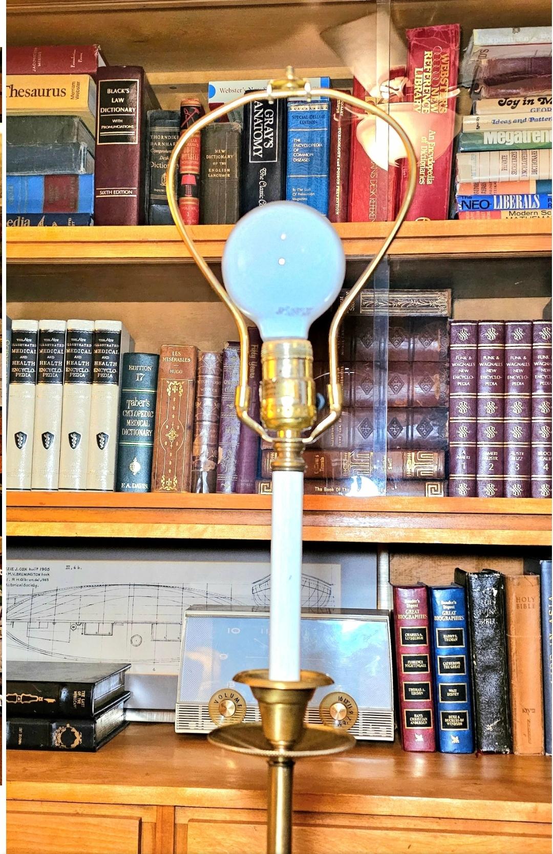 1960s Frederick Cooper Brass Table Floor Lamp For Sale 2