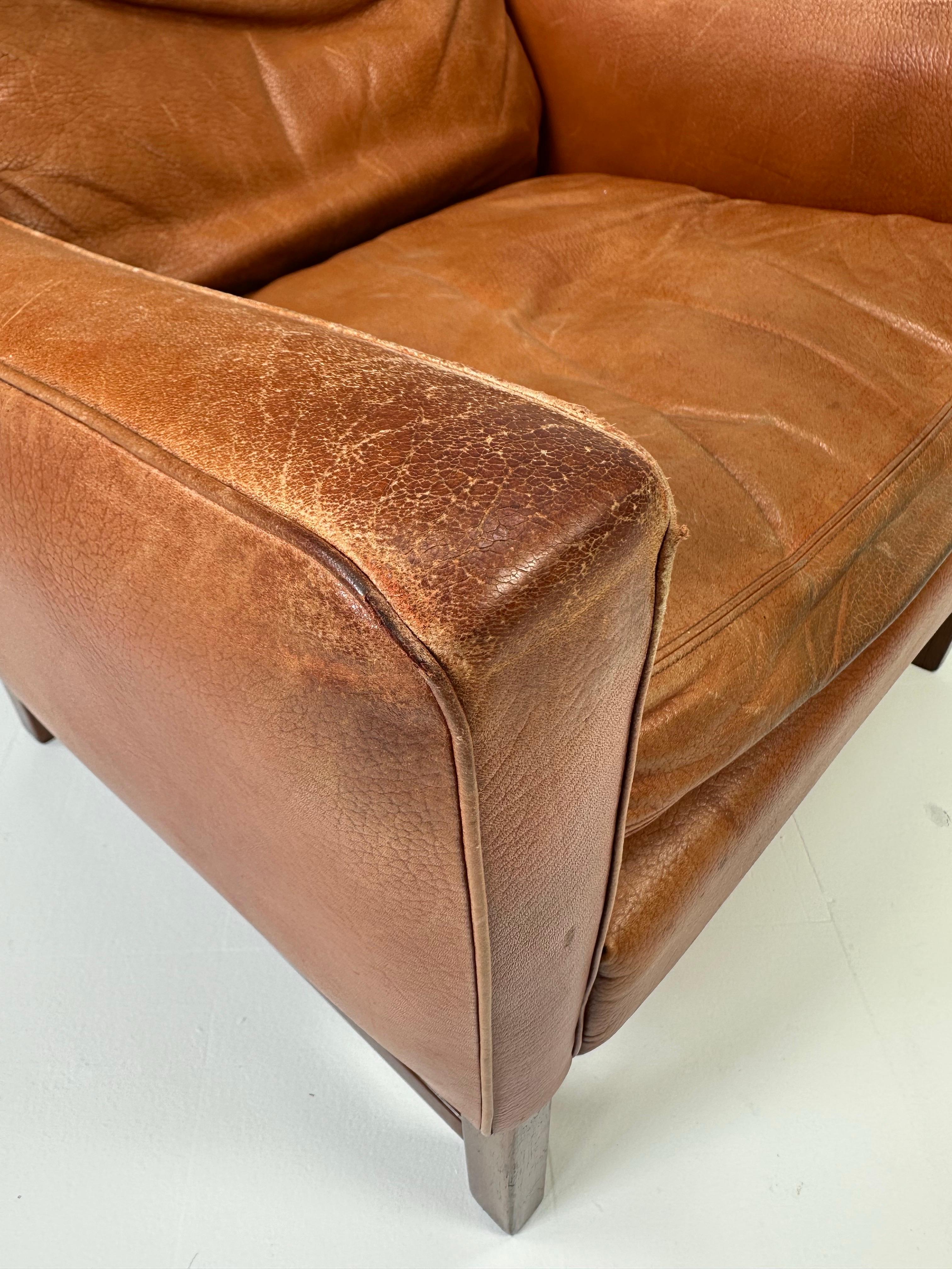 20th Century 1960s Fredrik Kayser Leather Lounge Chair For Sale