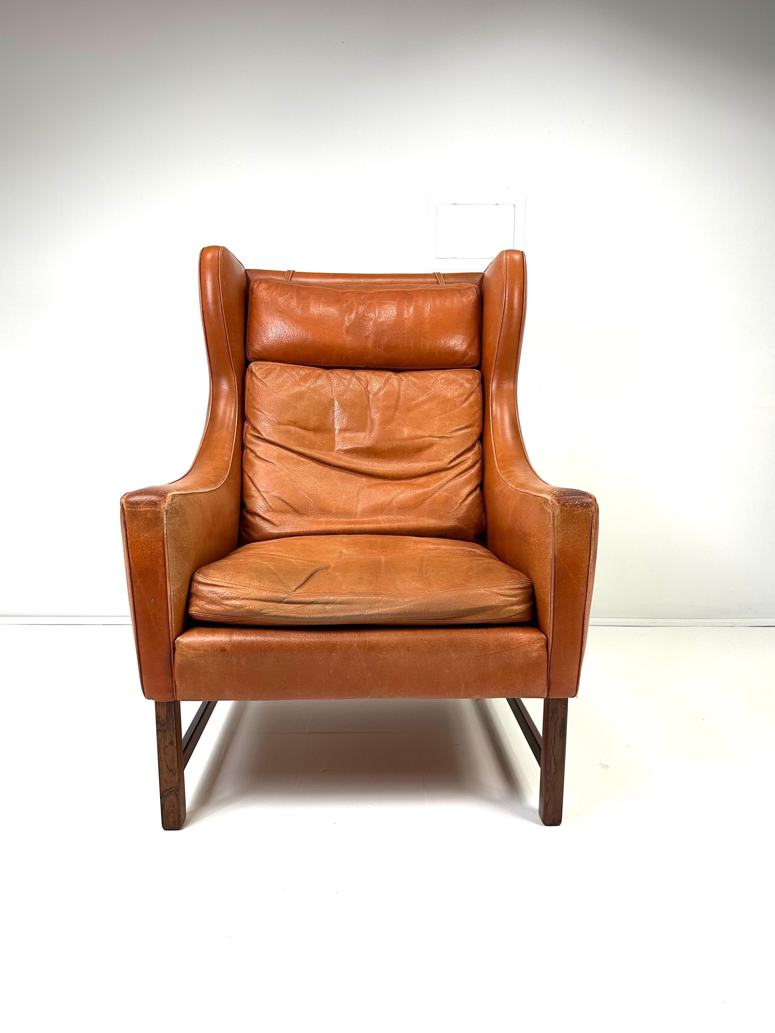 1960s Fredrik Kayser Leather Lounge Chair For Sale 2