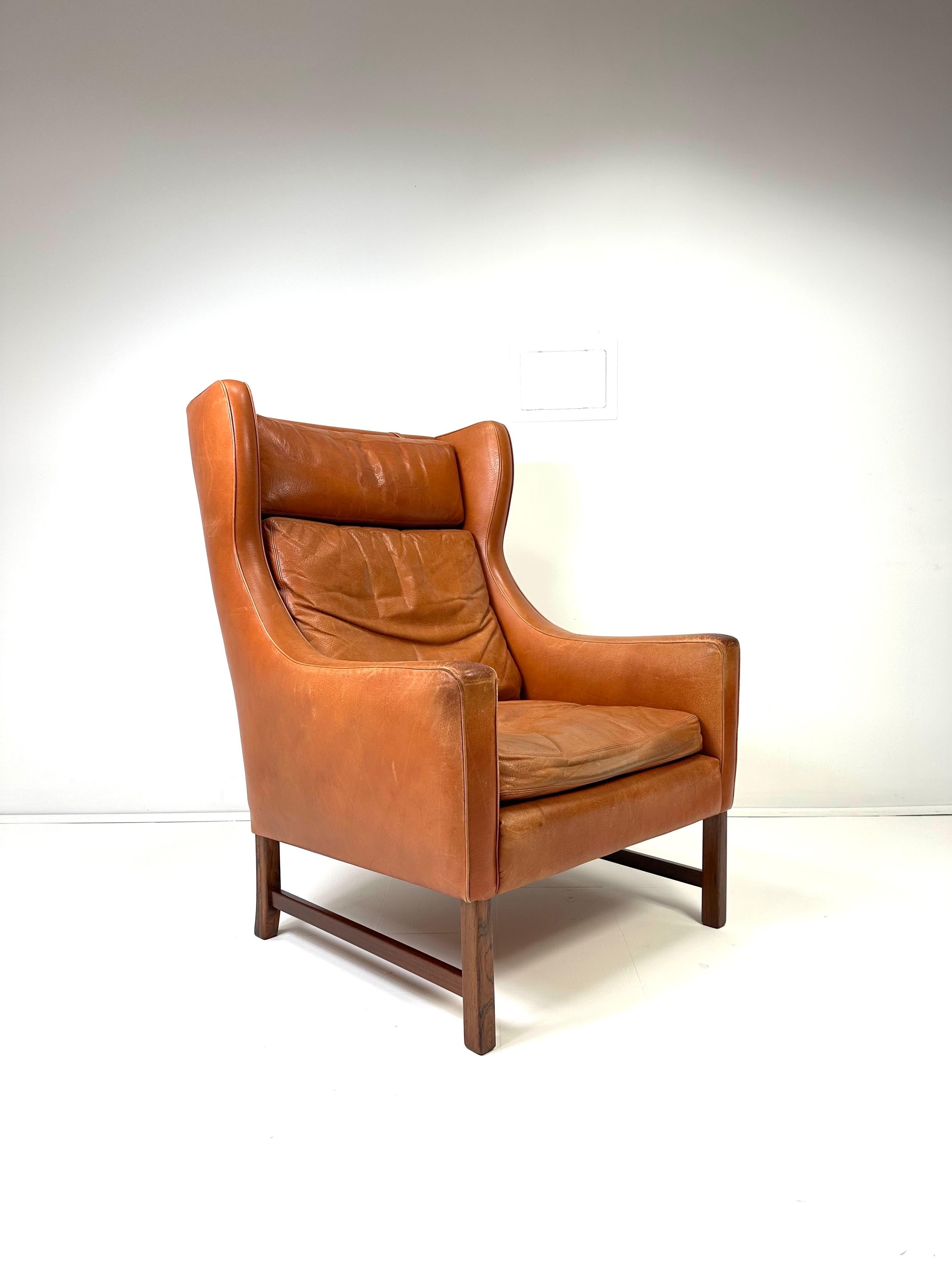 1960s Fredrik Kayser Leather Lounge Chair For Sale 3