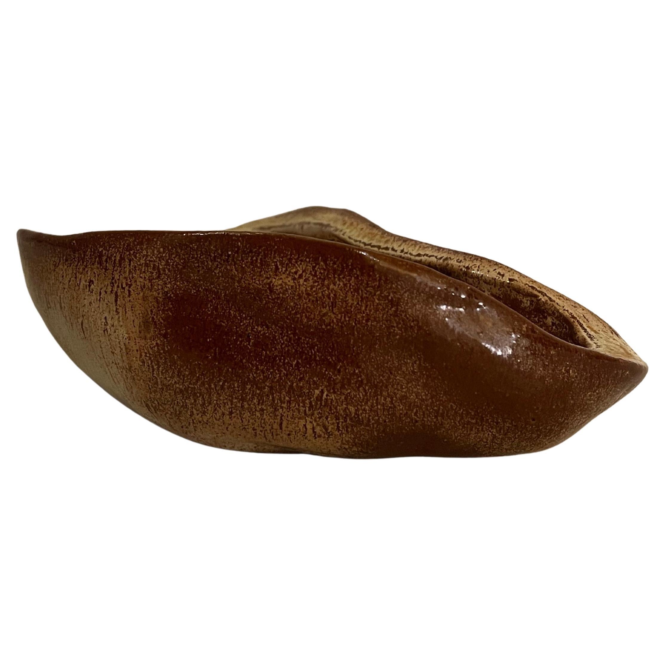 Cuenco de Cerámica Decorativa California Mid Century 1960 Freeform Kidney shape en Excelente estado para la venta en San Diego, CA