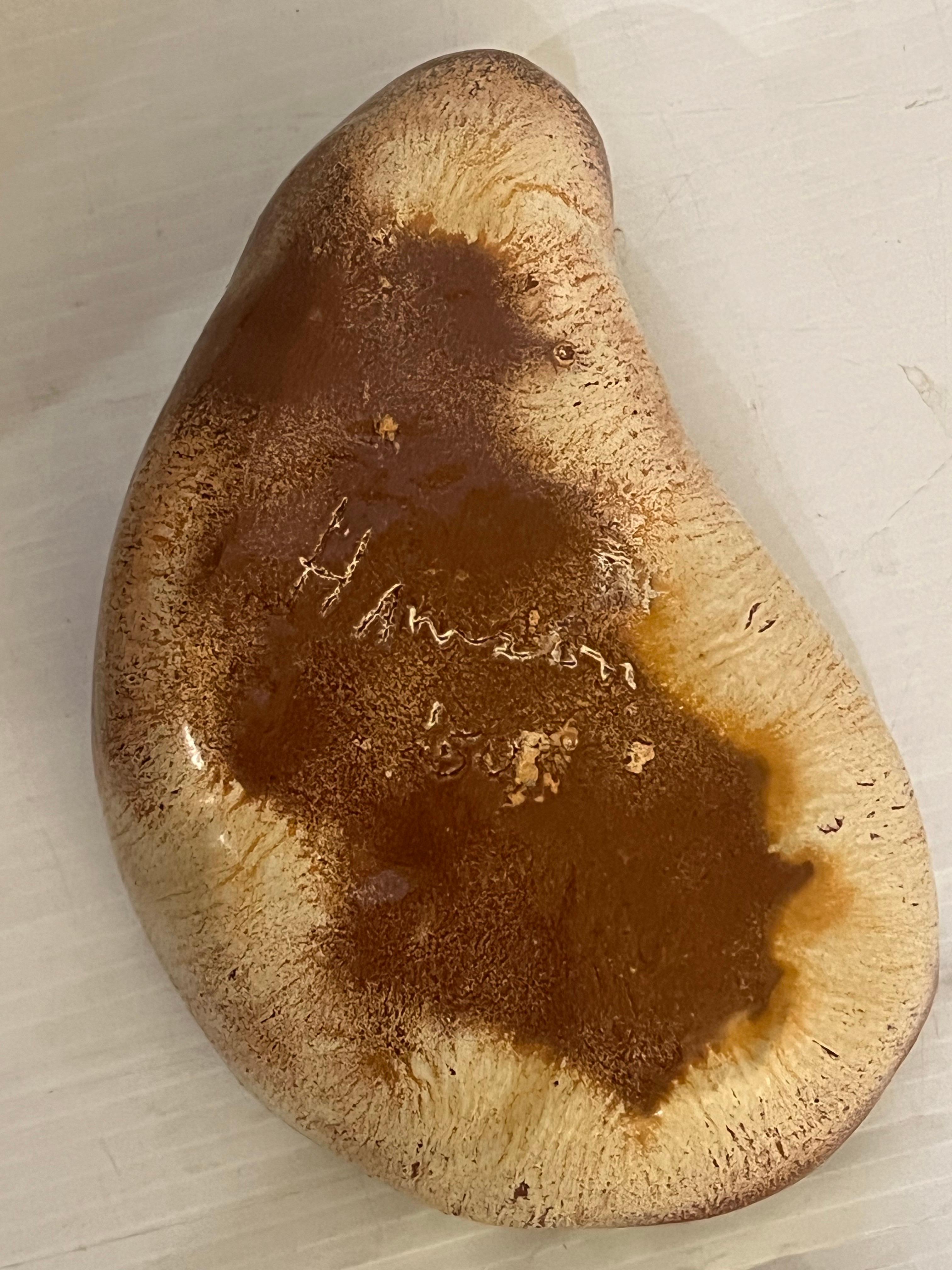 Cuenco de Cerámica Decorativa California Mid Century 1960 Freeform Kidney shape siglo XX en venta