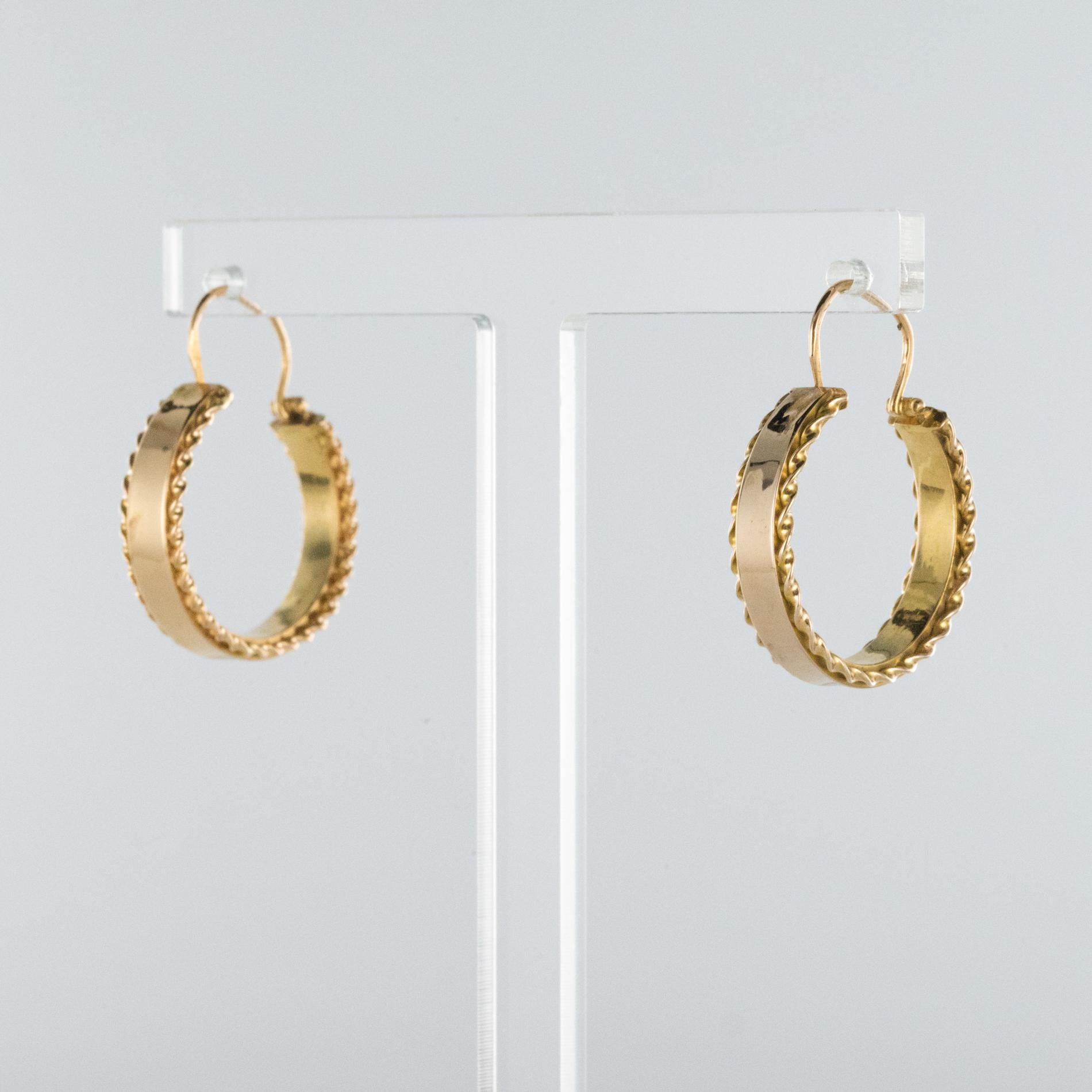 french gold hoop earrings